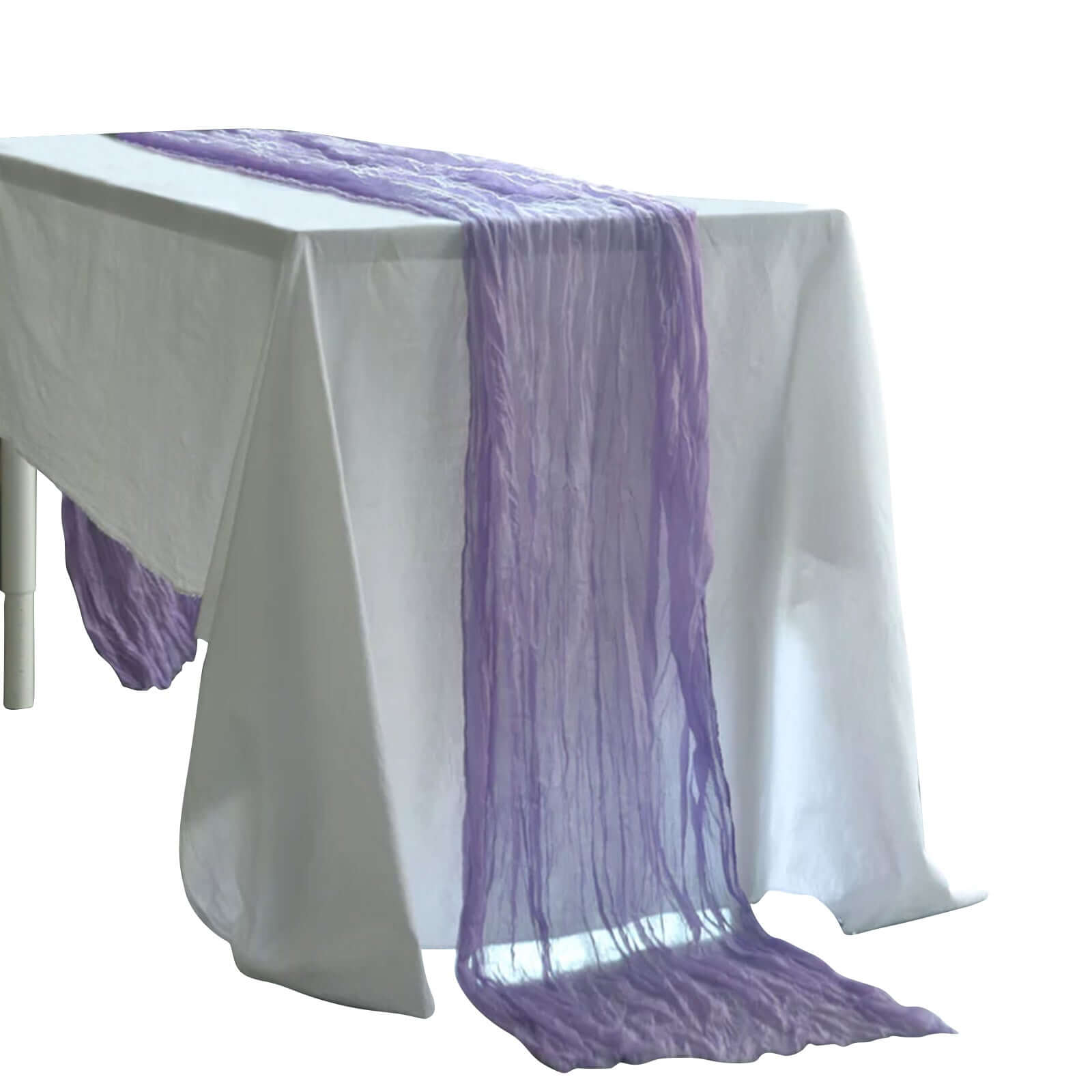 Gauze Cheesecloth 10ft Table Runner Lavender Lilac - Rustic Boho Style