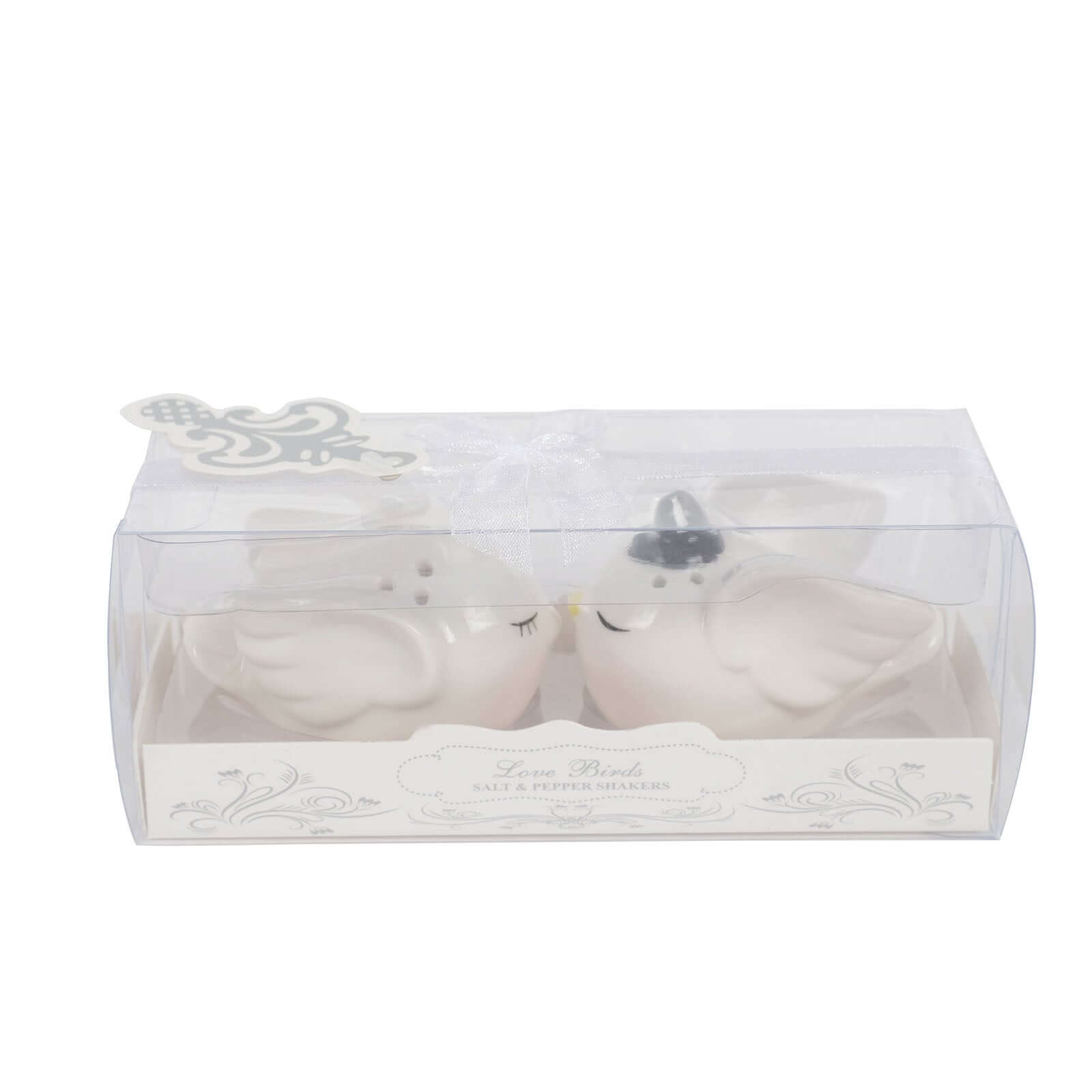 2.5" Bride And Groom Love Birds Salt And Pepper Shaker Party Favors, Wedding Favors In Pre-Packed Gift Box