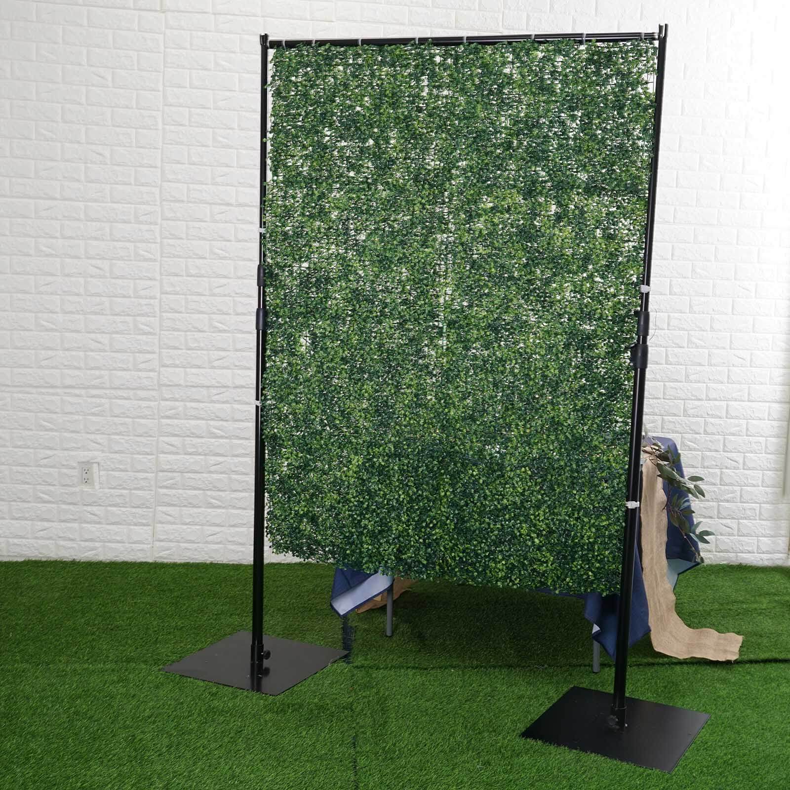 4ft x 9ft Portable Isolation Wall with Artificial Grass Wall Panels, Floor Standing Sneeze Guard