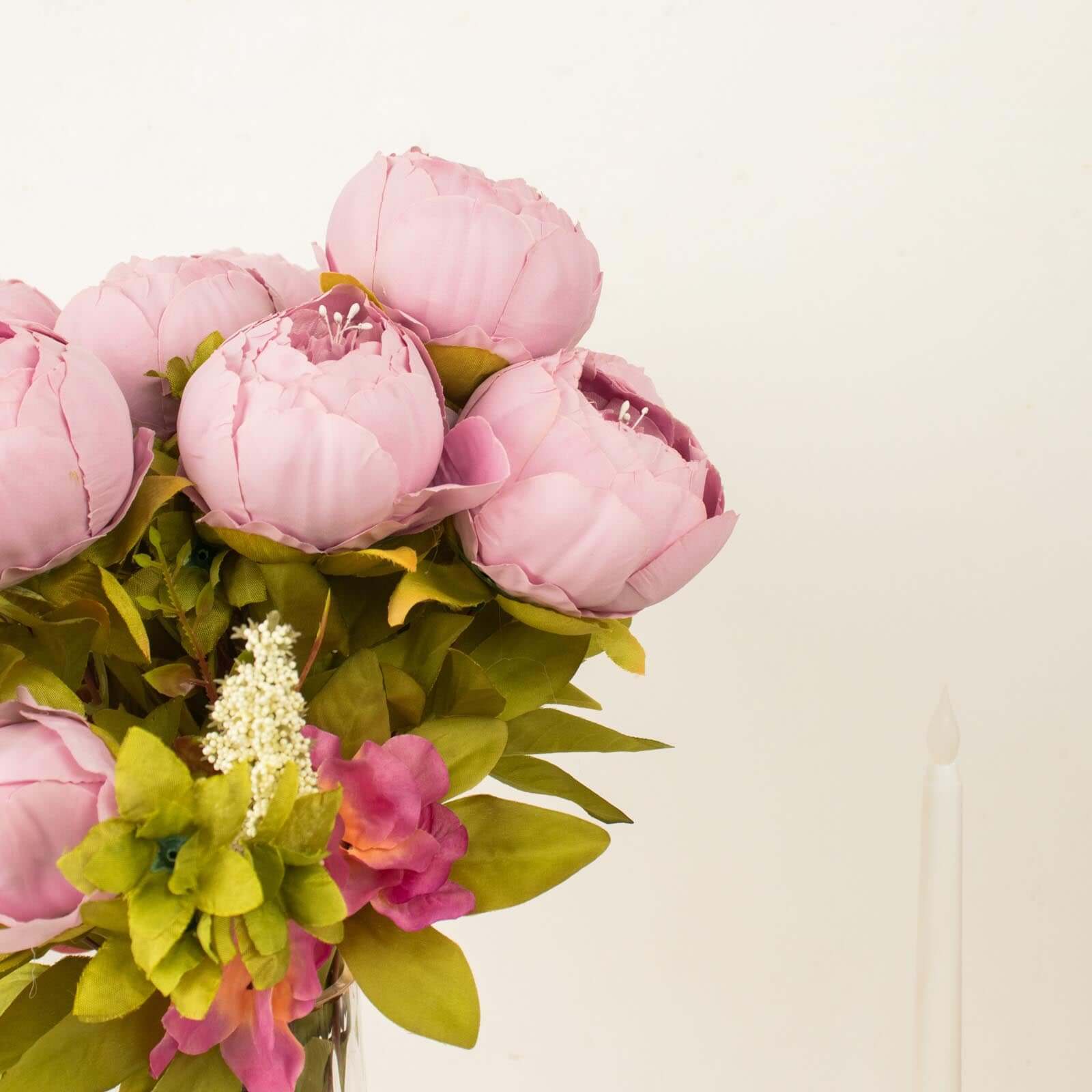 2 Pack 19" Lavender Lilac Artificial Peony Flower Wedding Bouquets, Faux Silk Flower Arrangements