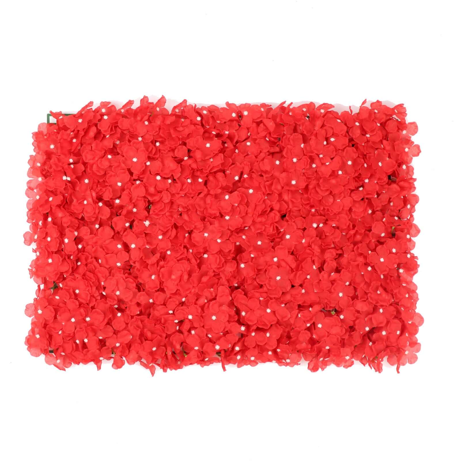 11 Sq ft. Red UV Protected Hydrangea Flower Wall Mat Backdrop - 4 Artificial Panels