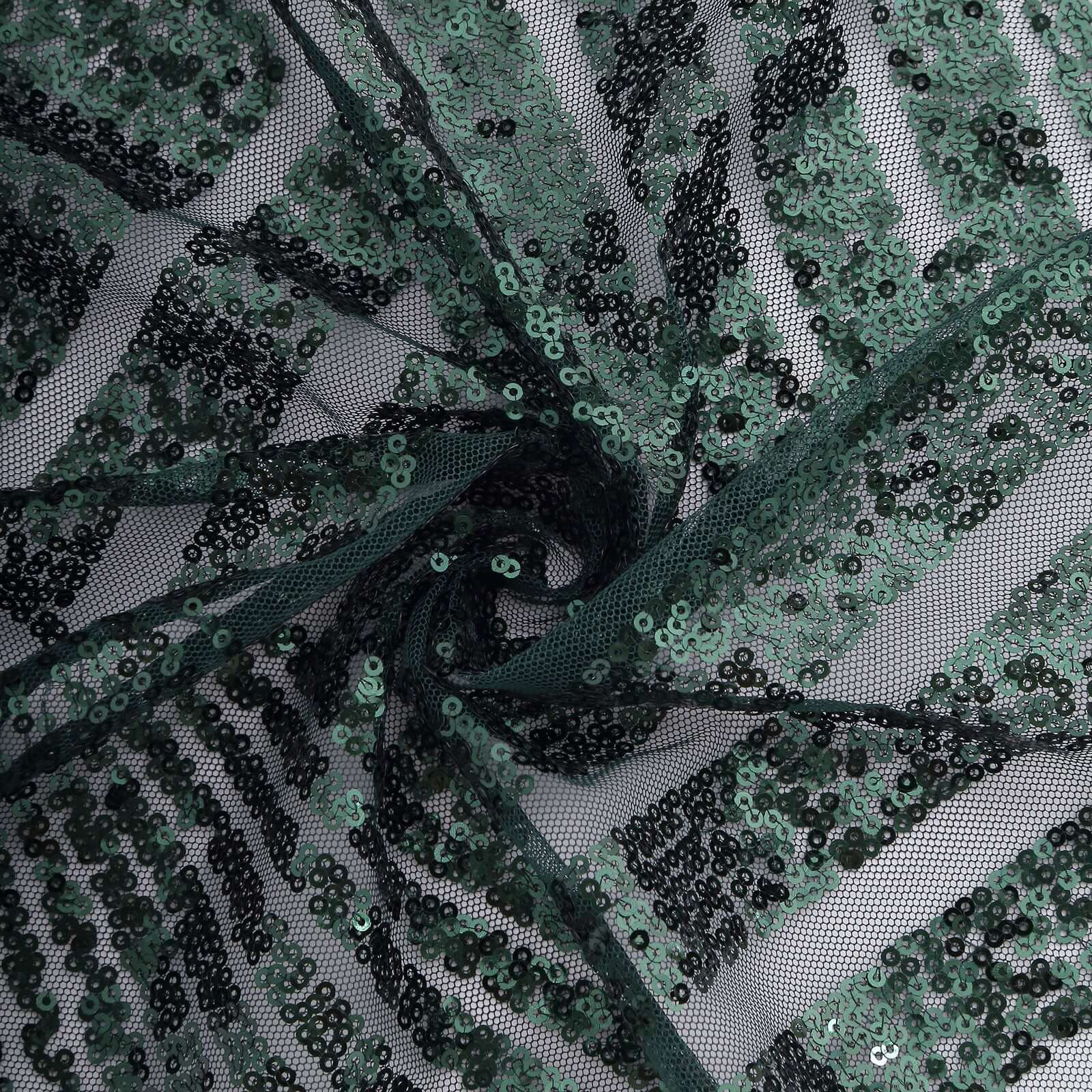Sequin Napkins 20"x20" Hunter Emerald Green - Diamond Pattern Reusable Napkin