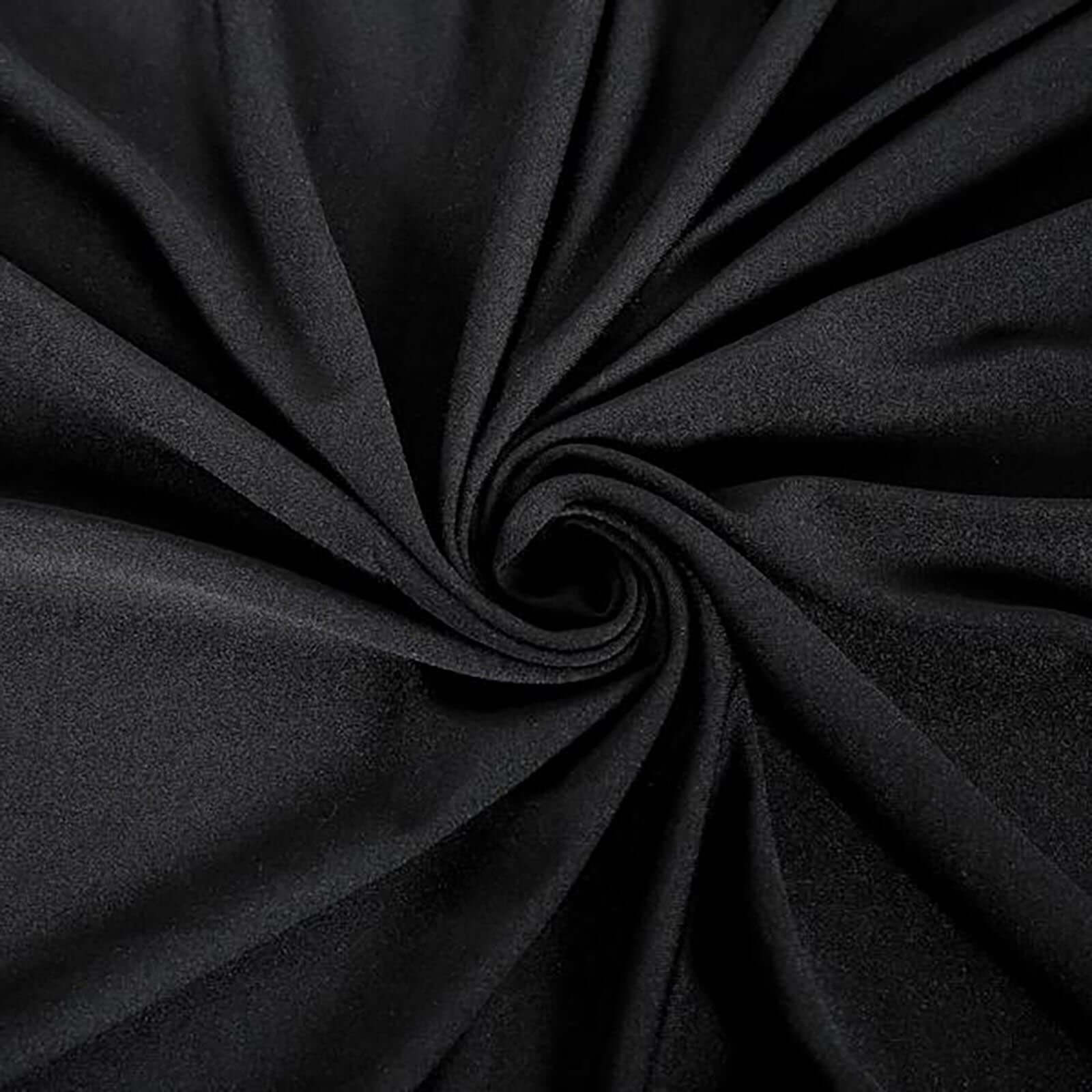 100% Cotton 90"x132" Rectangle Tablecloth Black Linen - Seamless, Soft & Breathable Table Cover