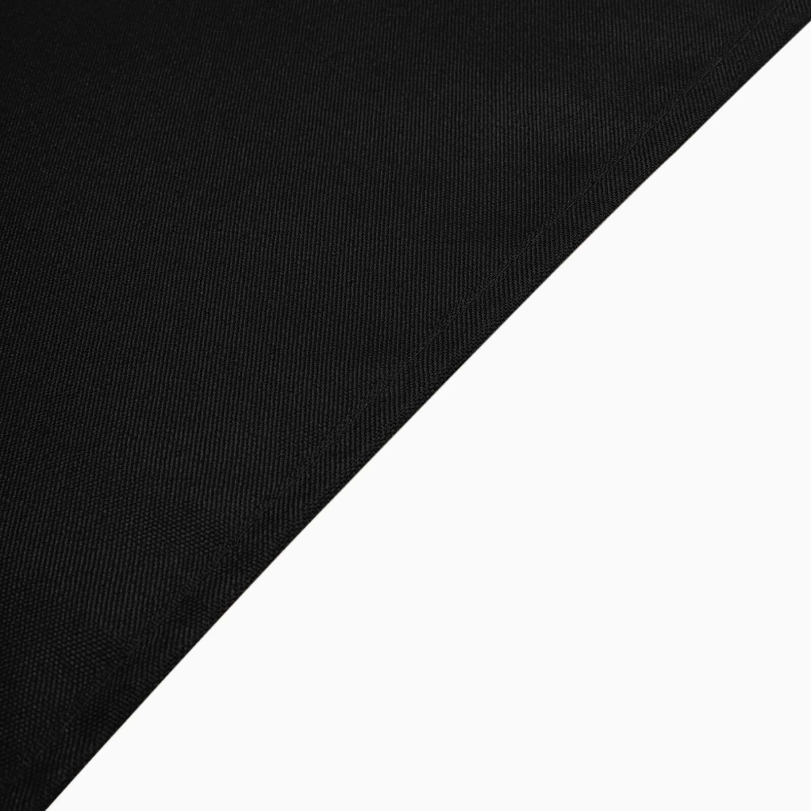 Premium Polyester 70"x70" Table Overlay Square Tablecloth Black 220GSM Wrinkle-Resistant Table Cover