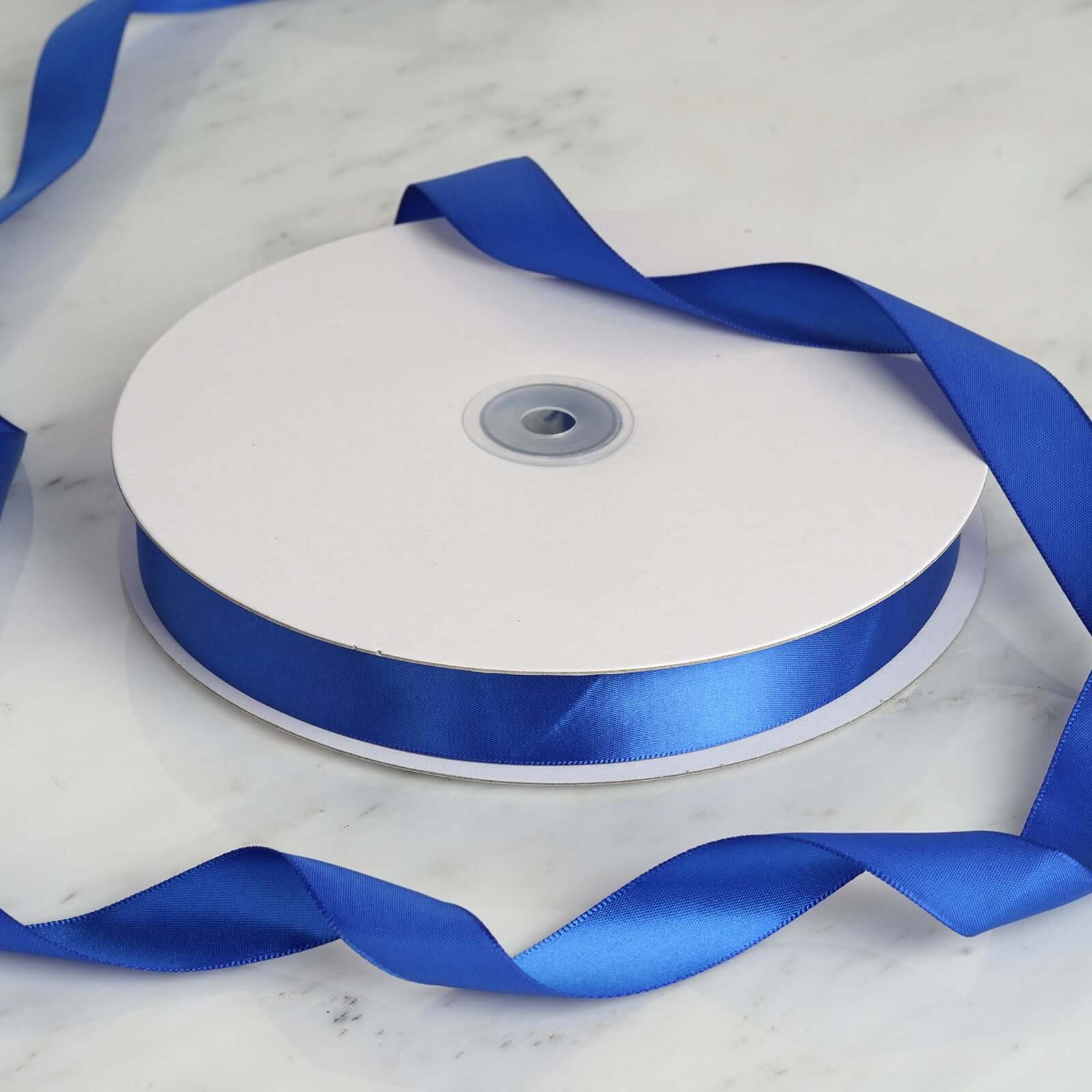 100 Yards 7 8" Royal Blue Single Face Decorative Satin Ribbon