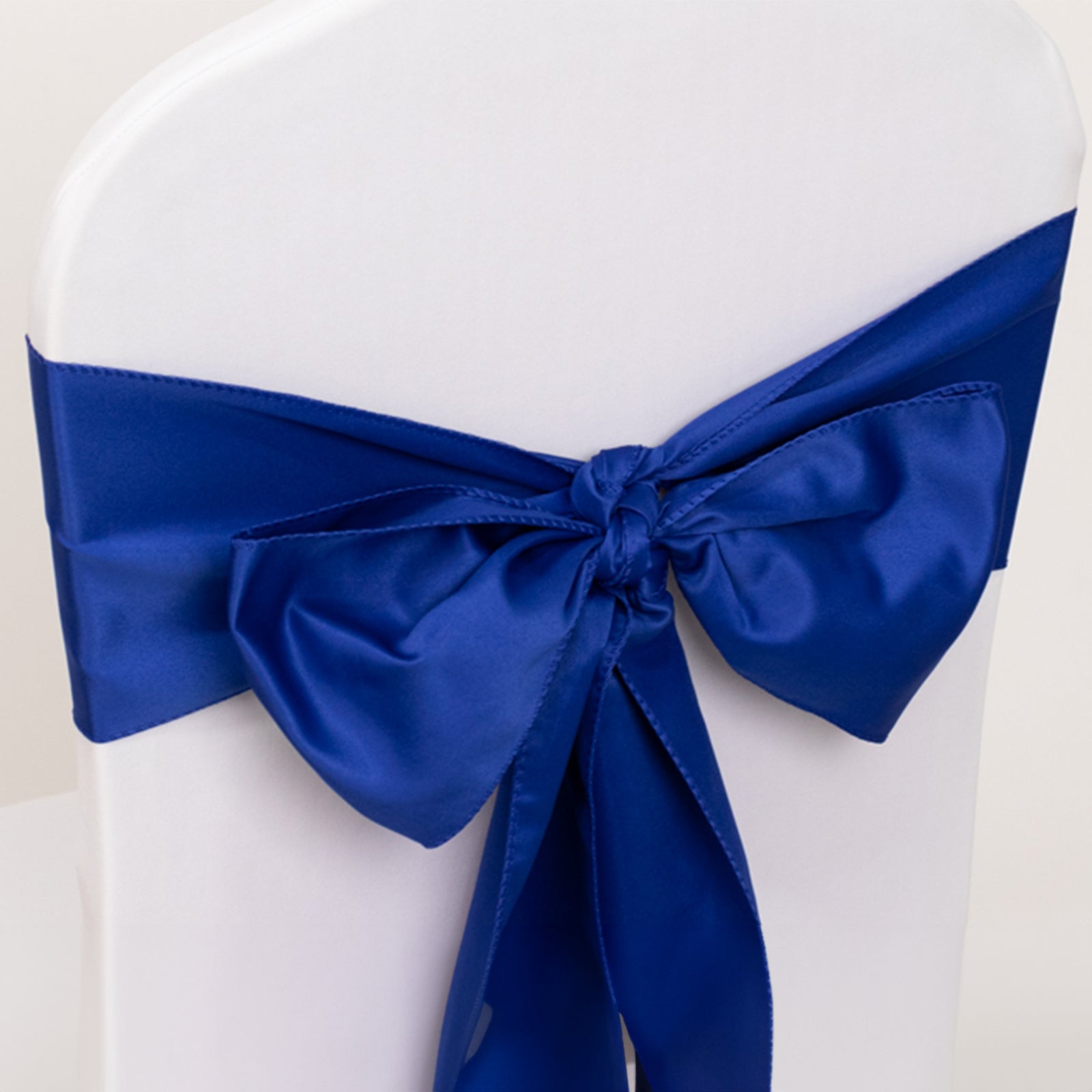 5 Pack Lamour Satin 6"x106" Chair Sashes Royal Blue - Stylish Reusable Decorative Bows