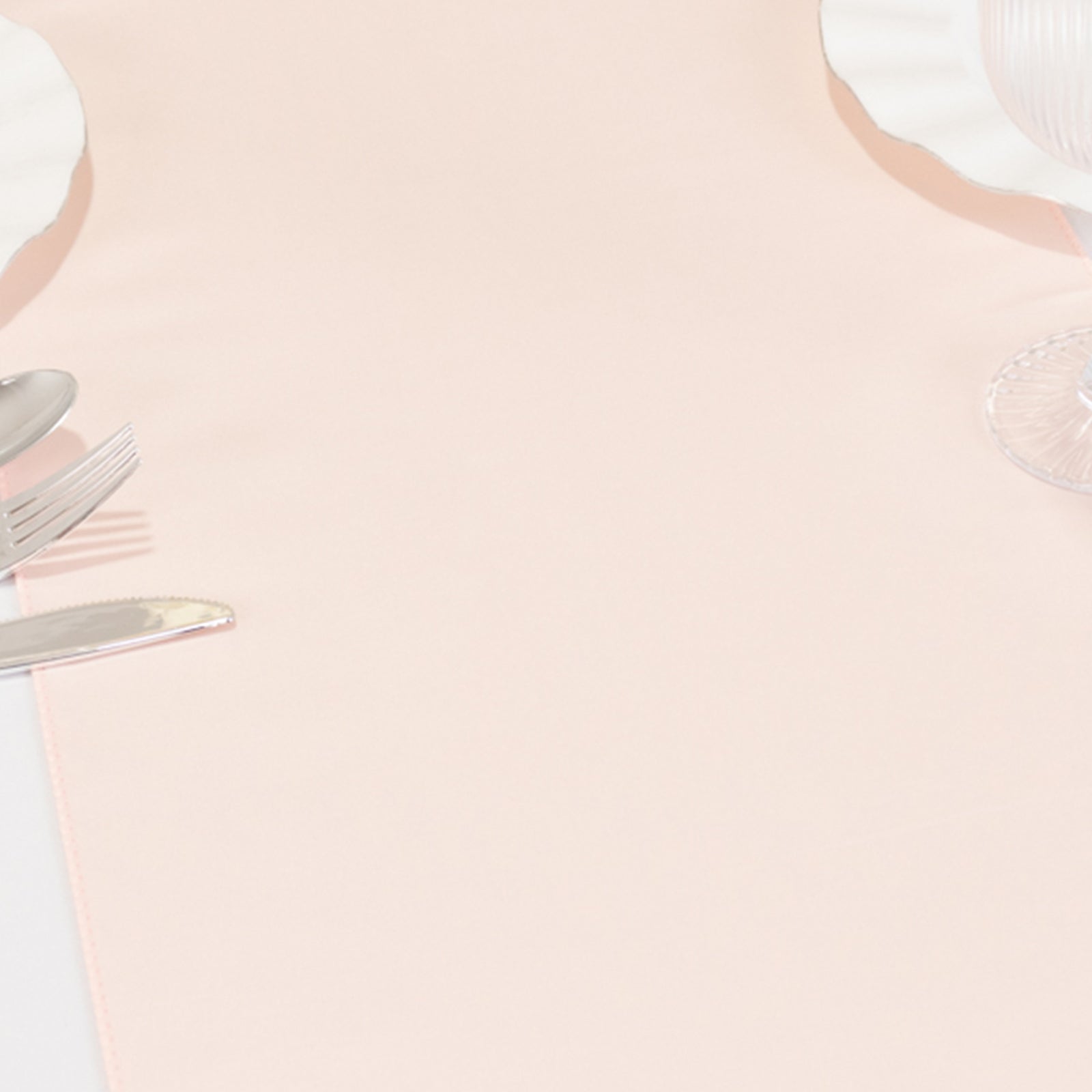 Lamour Satin 12"x108" Table Runner Blush - Smooth & Lustrous Finish