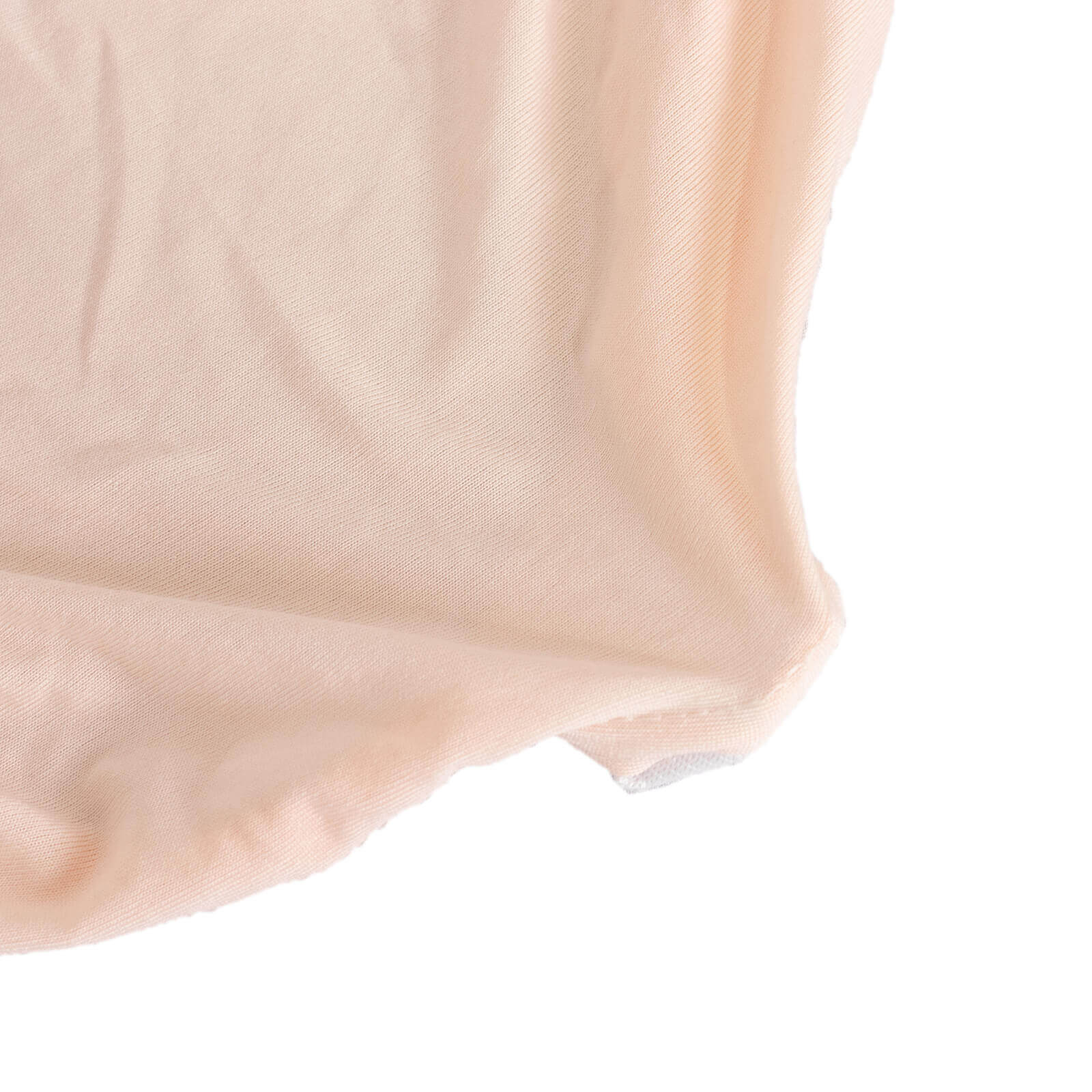 Spandex Chair Cover with Blush Rhinestone Buckled Sash Band Blush - Stretch Fitted Slipcover