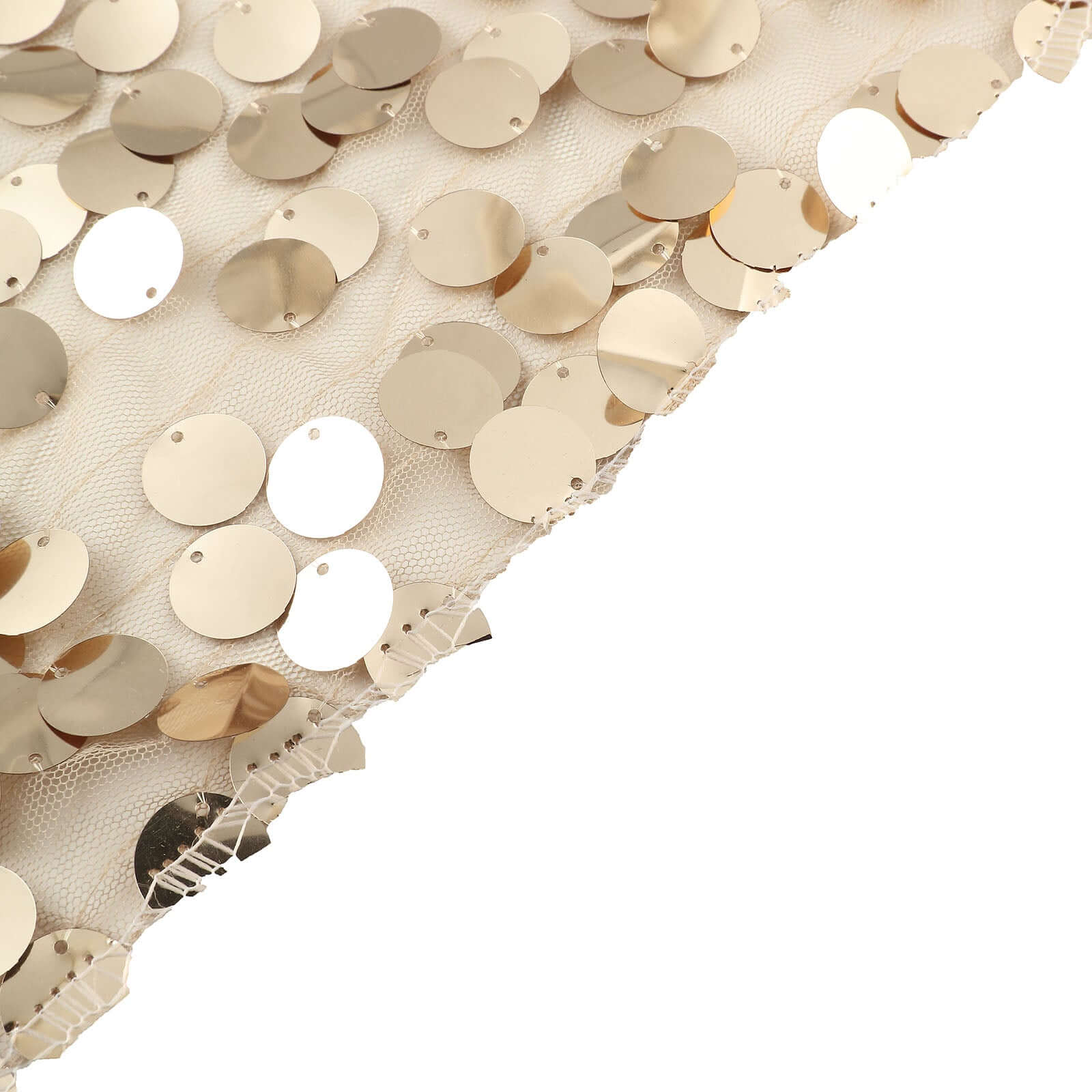 Sequin Chair Slipcover Big Payette Design for Chiavari Chairs Champagne - Glittering Chair Back Cover