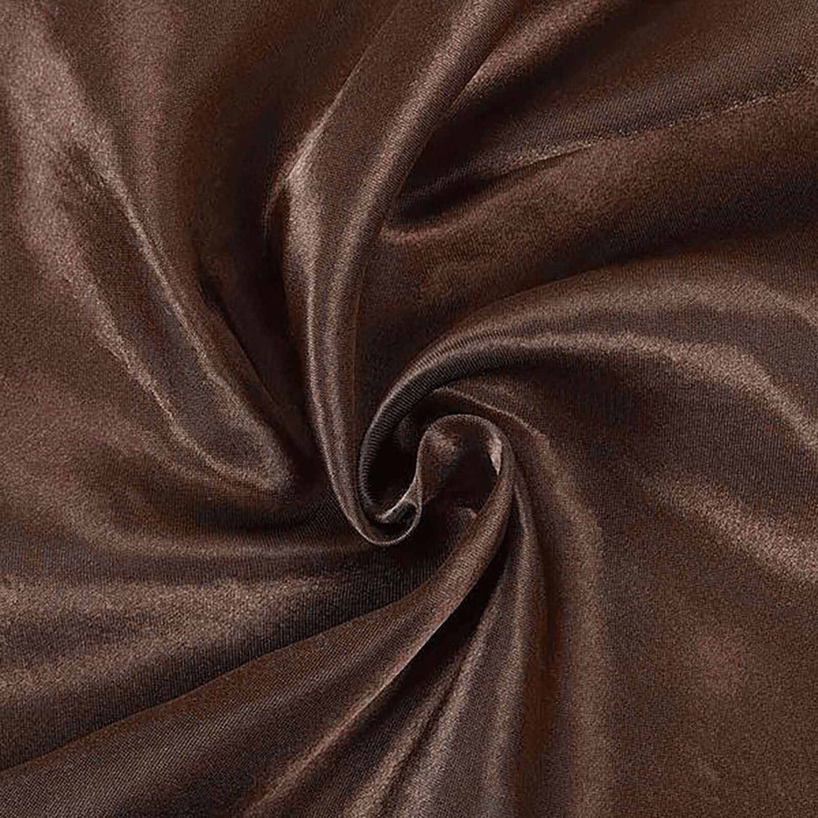 Satin Rectangular 90"x132" Tablecloth Chocolate Satin - Seamless Table Cover