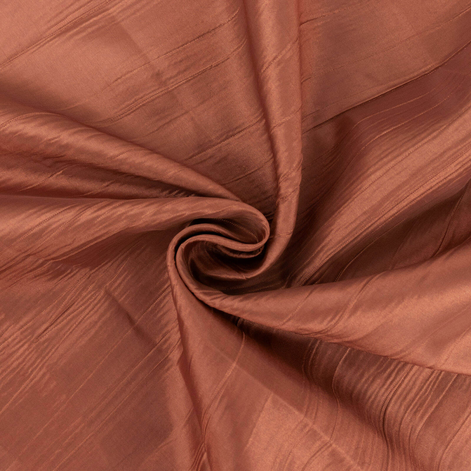 54"x10 Yards Terracotta (Rust) Accordion Crinkle Taffeta Fabric Bolt
