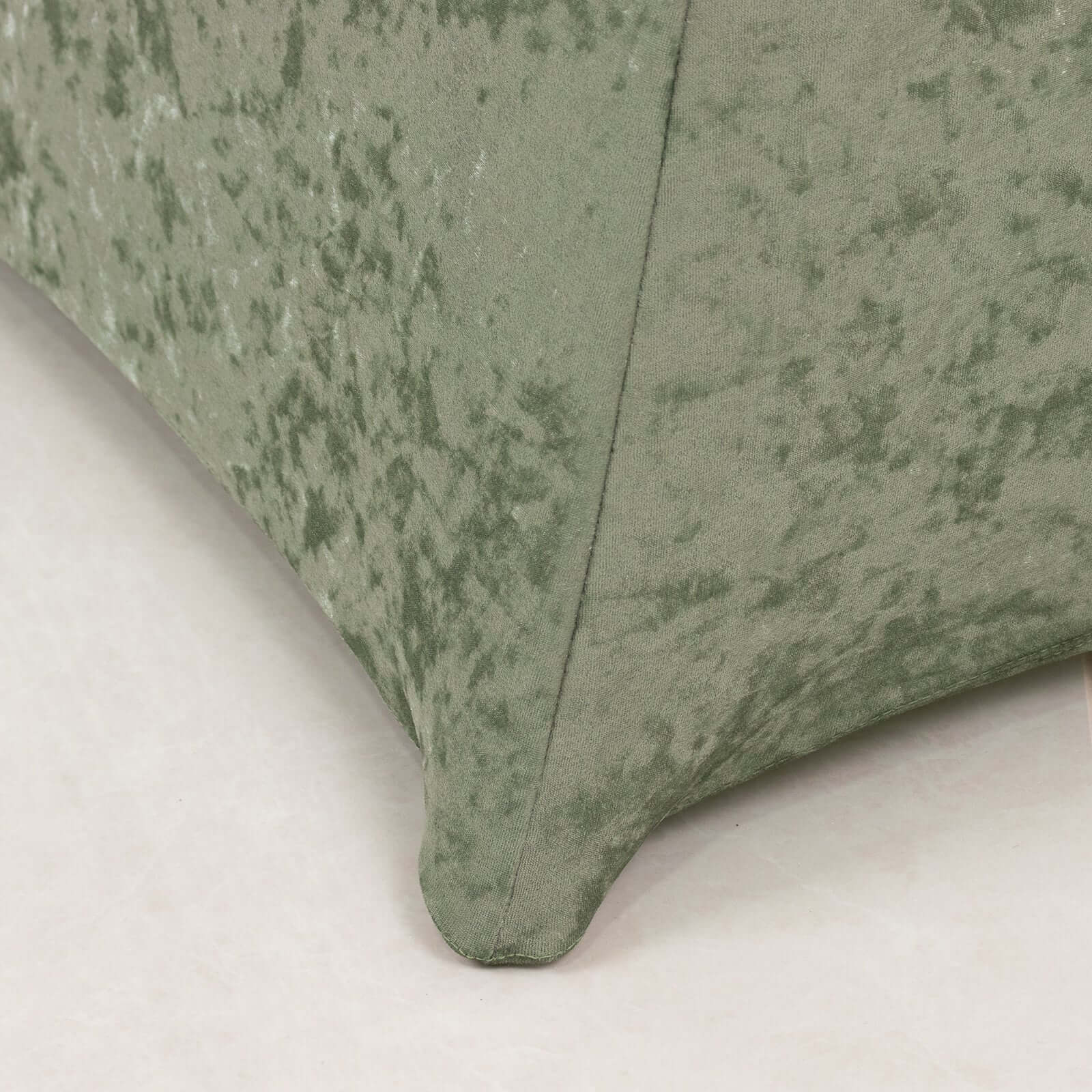 Crushed Velvet Spandex 32" Round Cocktail Table Cover Sage Green Smooth Highboy Tablecloth