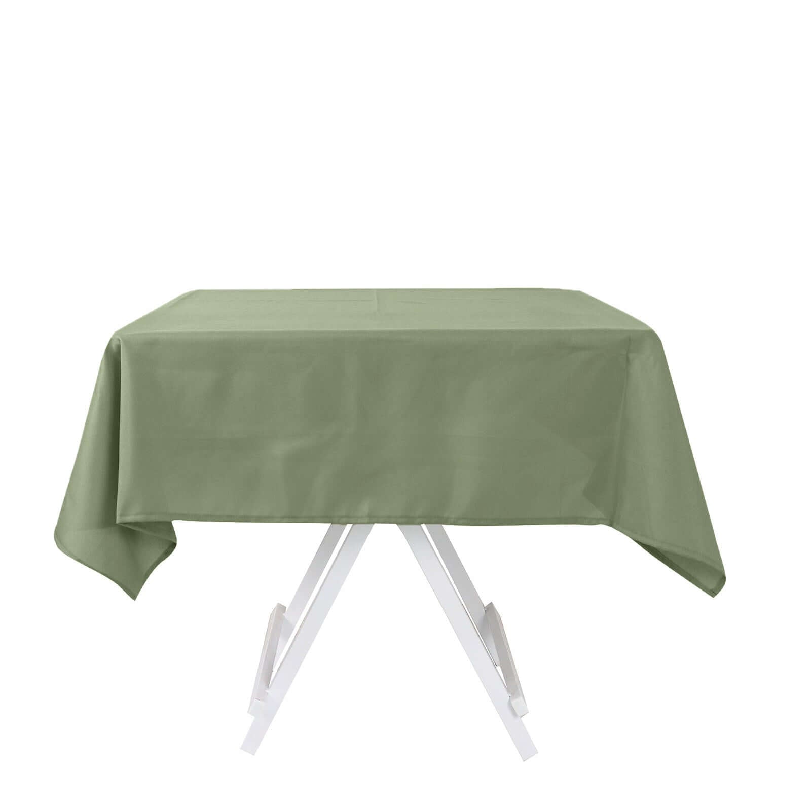 Polyester Square 54"x54" Tablecloth Dusty Sage Green - Wrinkle-Resistant & Durable Table Cover