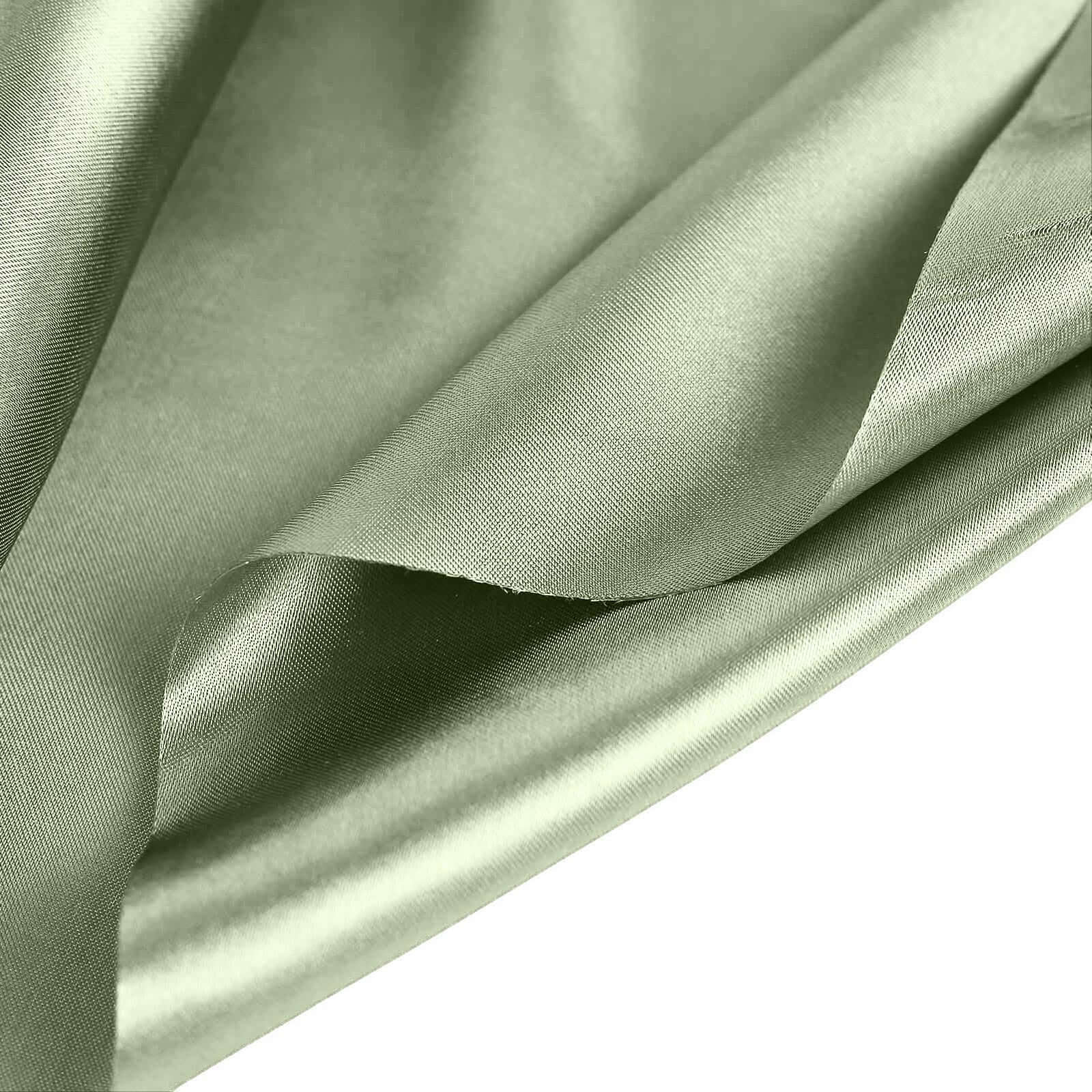 12"x10yd Dusty Sage Green Satin Fabric Bolt, DIY Craft Wholesale Fabric