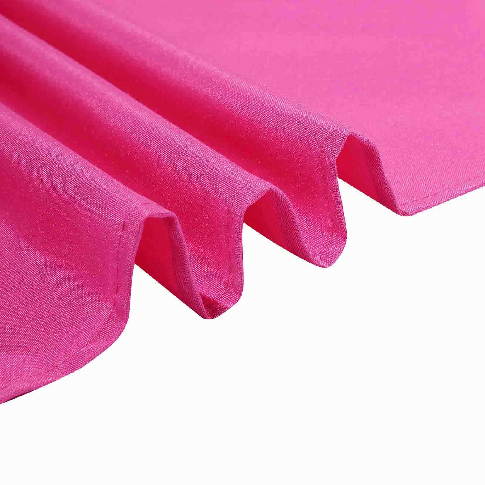 Polyester Square 90"x90" Tablecloth Fuchsia - Wrinkle-Resistant & Durable Table Cover