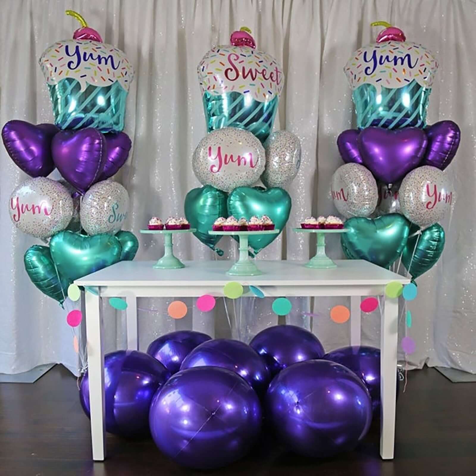 2 Pack 18" 4D Rose Gold Sphere Mylar Foil Helium or Air Balloons