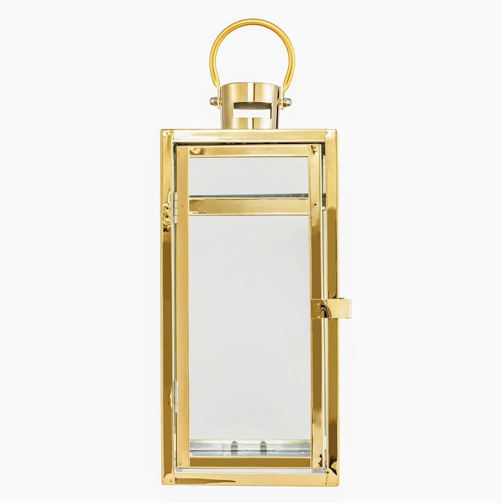 Stainless Steel Candle Lantern Vintage Top Design Gold - Outdoor Metal Patio Lantern Centerpiece 12"