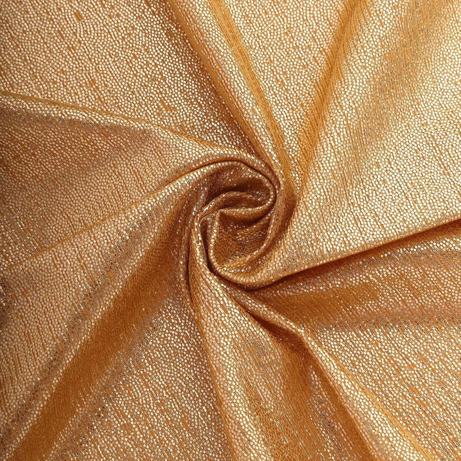5 Pack Polyester 20"x20" Napkins Gold Shimmer Sequin Dots - Luminous Cloth Napkins for Stylish Gatherings