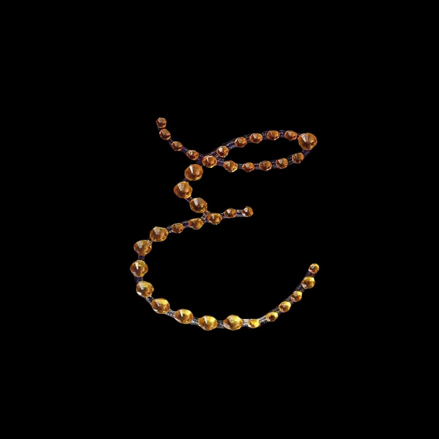 12 Pack 1.5" Gold Rhinestone Monogram Letter Jewel Sticker Self Adhesive DIY Diamond Decor - E