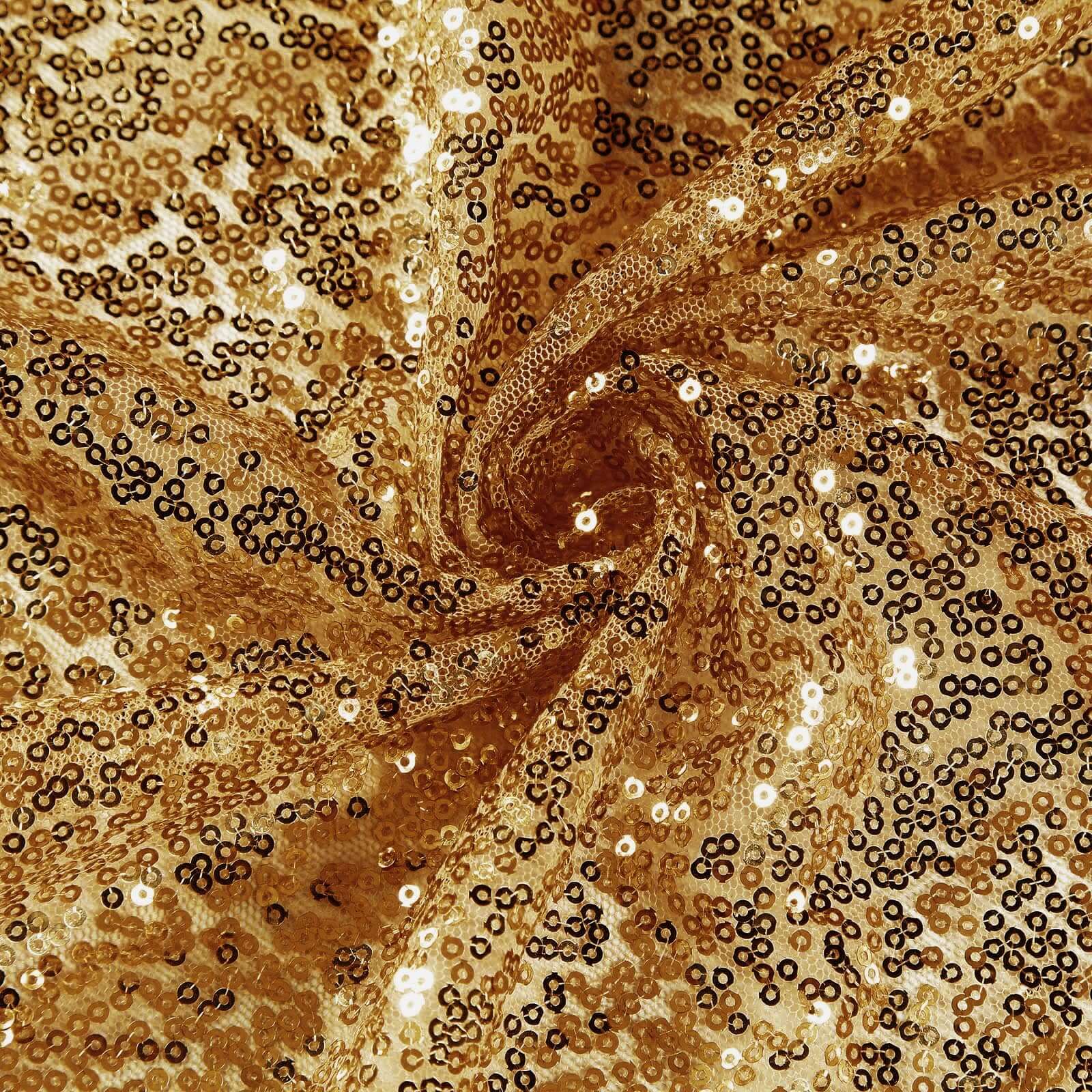 Sequin 12"x108" Table Runner Gold - Glittering Design for Stylish Celebrations