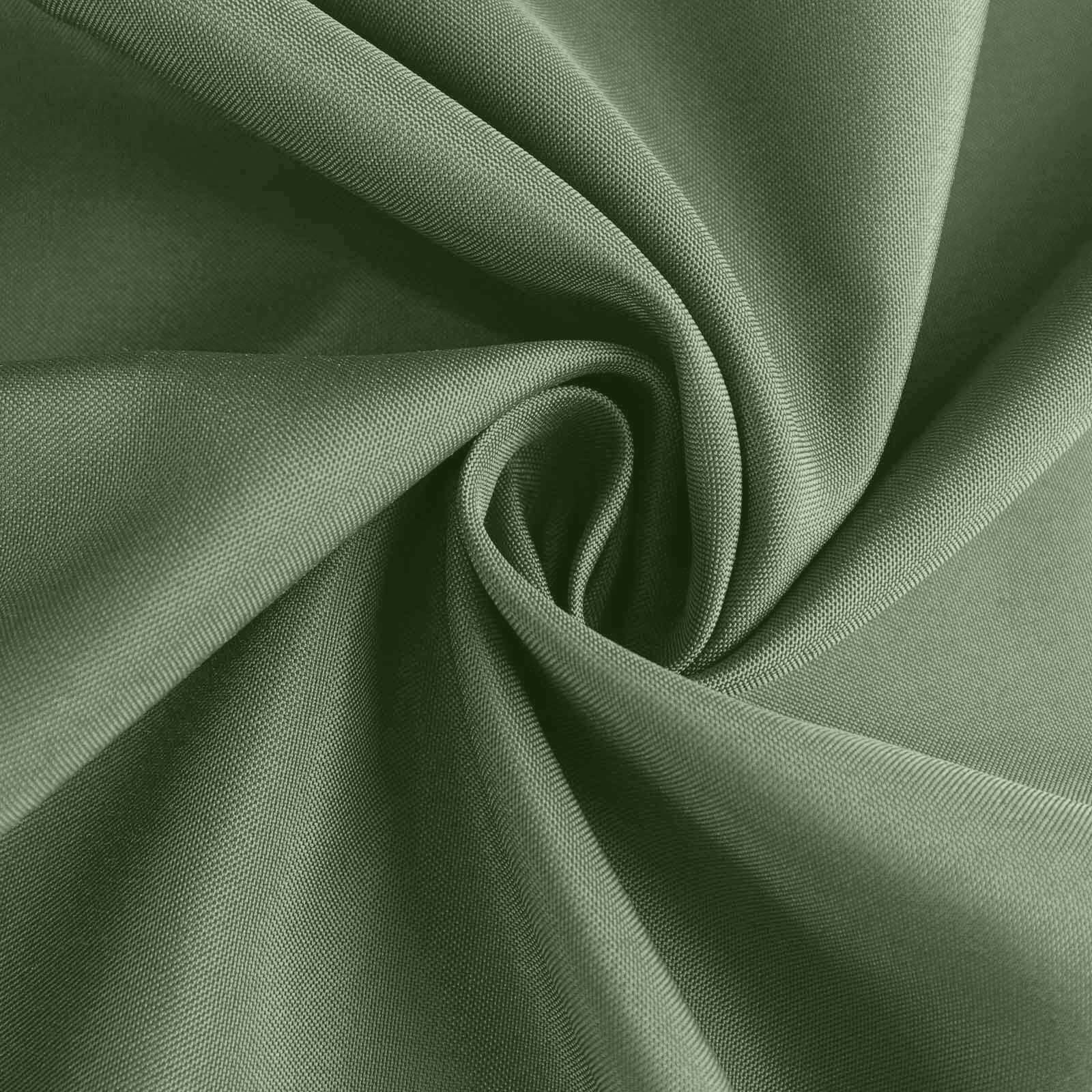 Polyester 132" Round Tablecloth Olive Green - Seamless Chic Table Cover