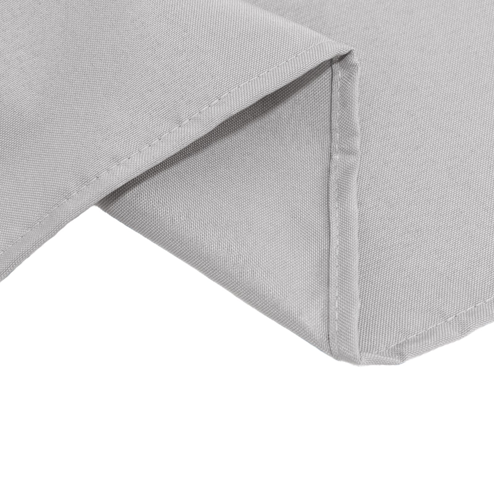 Premium Polyester 54"x54" Table Overlay Square Tablecloth Silver - Stain and Wrinkle-Resistant 220GSM Table Topper