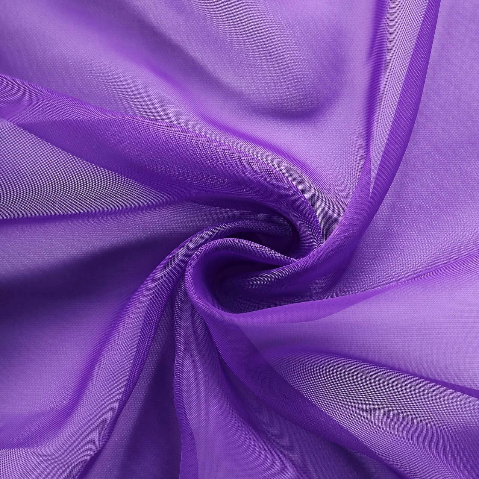 Premium Chiffon 6ft Table Runner Purple - Flowy & Lightweight Table Decor