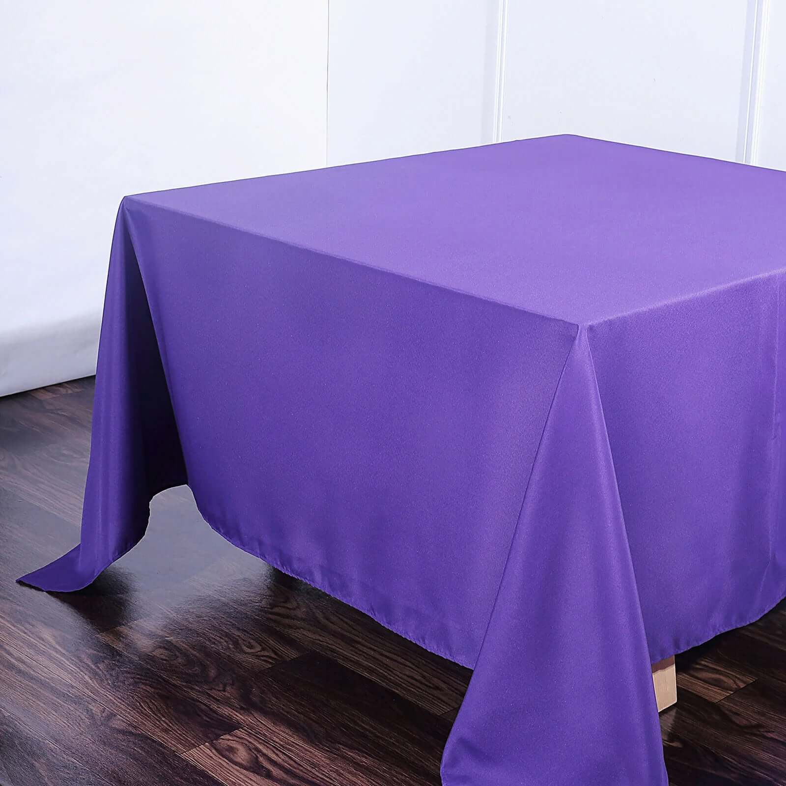 Polyester Square 90"x90" Tablecloth Purple - Wrinkle-Resistant & Durable Table Cover