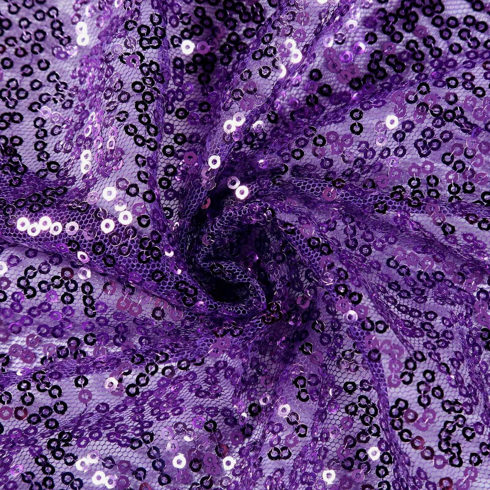 Sequin 12"x108" Table Runner Purple - Glittering Design