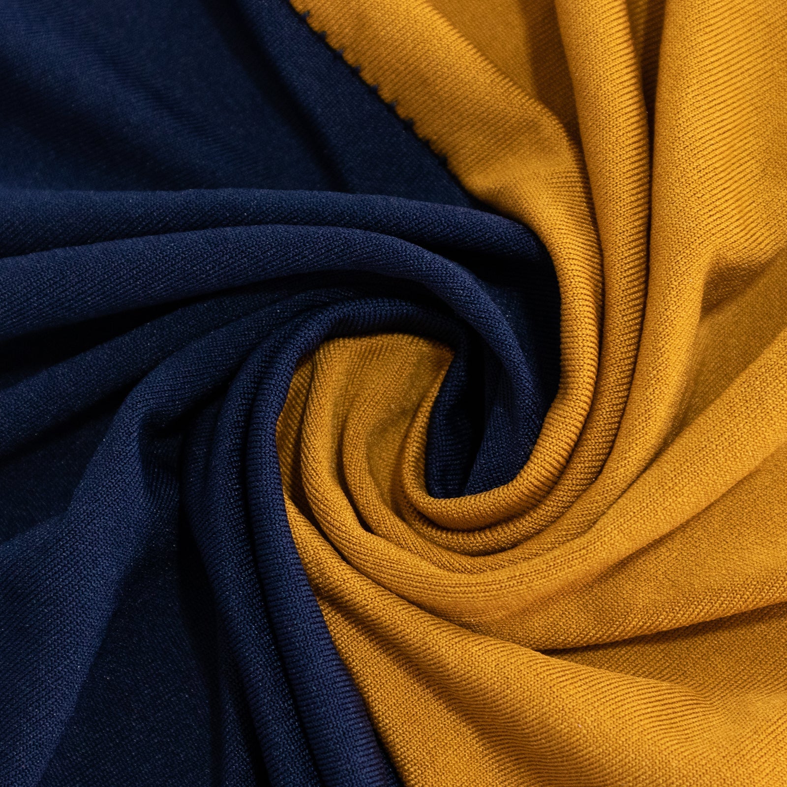 Stretch Spandex 72"x30" Rectangle Table Cover Navy Blue/Gold Cross Over Design - Two-Piece Fitted Tablecloth with Elastic Foot Pockets