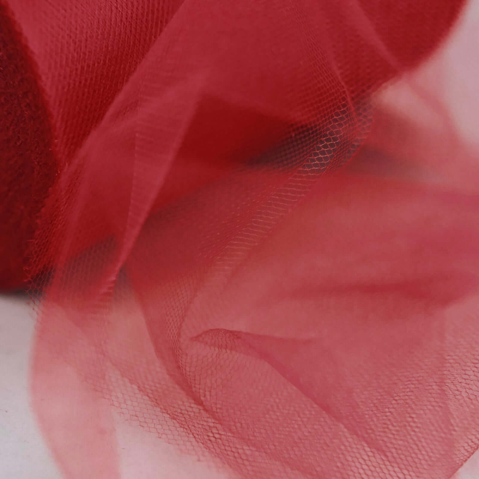 6"x100 Yards Red Tulle Fabric Bolt, Sheer Fabric Spool Roll For Crafts