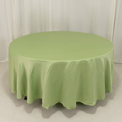 Lamour Satin 108" Round Tablecloth Sage Green - Durable & Silk-Like Table Cover