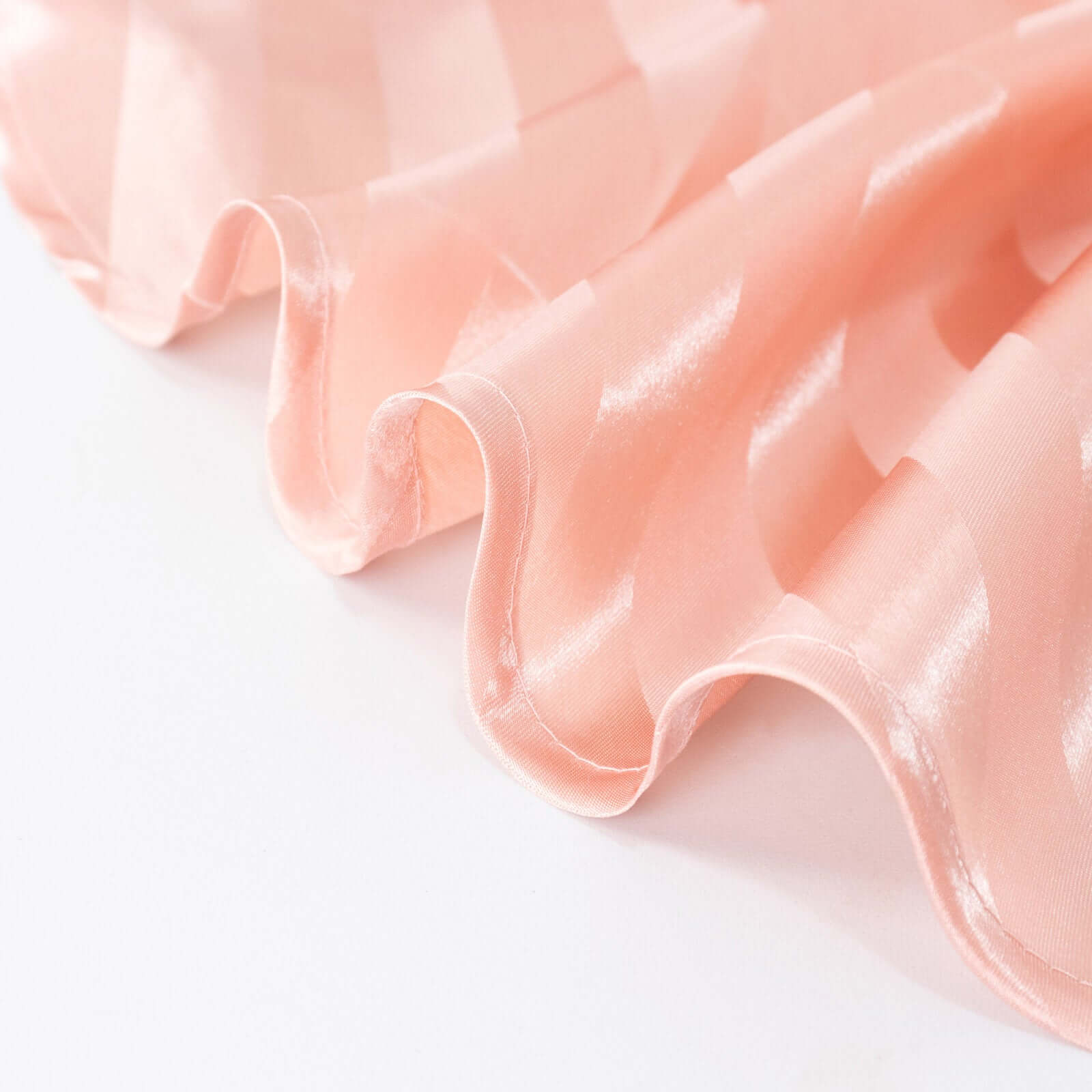 Satin Striped 90"x132" Rectangular Tablecloth Dusty Rose Satin Stripe - Seamless Silky Smooth Table Cover