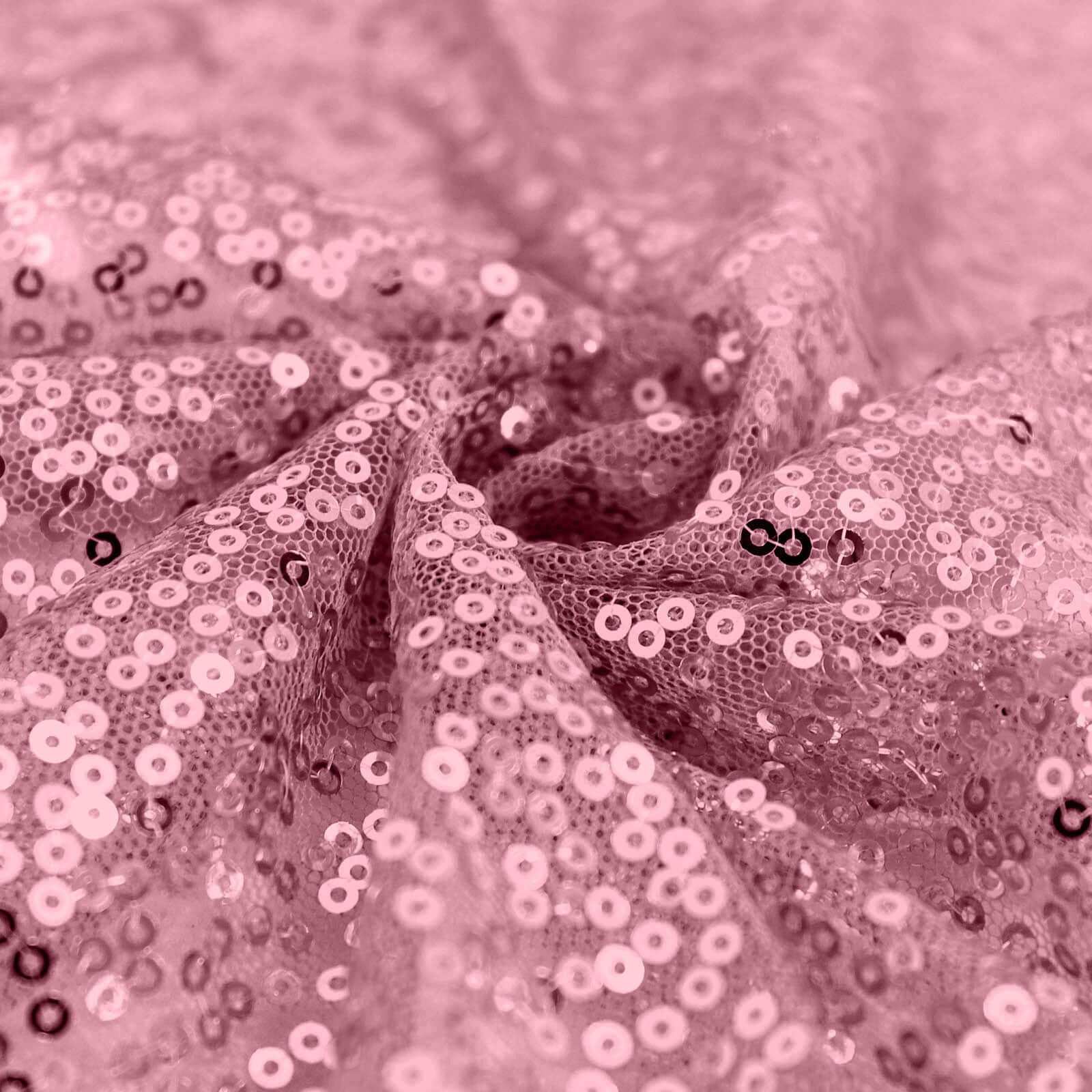 Sequin 120" Round Tablecloth Pink - Seamless Glittering Table Cover