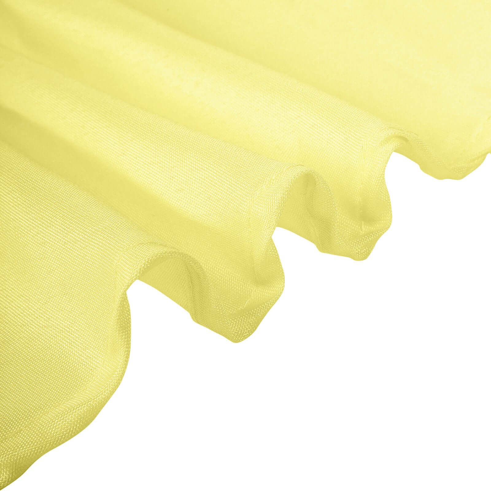 Polyester 120" Round Tablecloth Yellow - Seamless Wrinkle-Resistant Table Cover