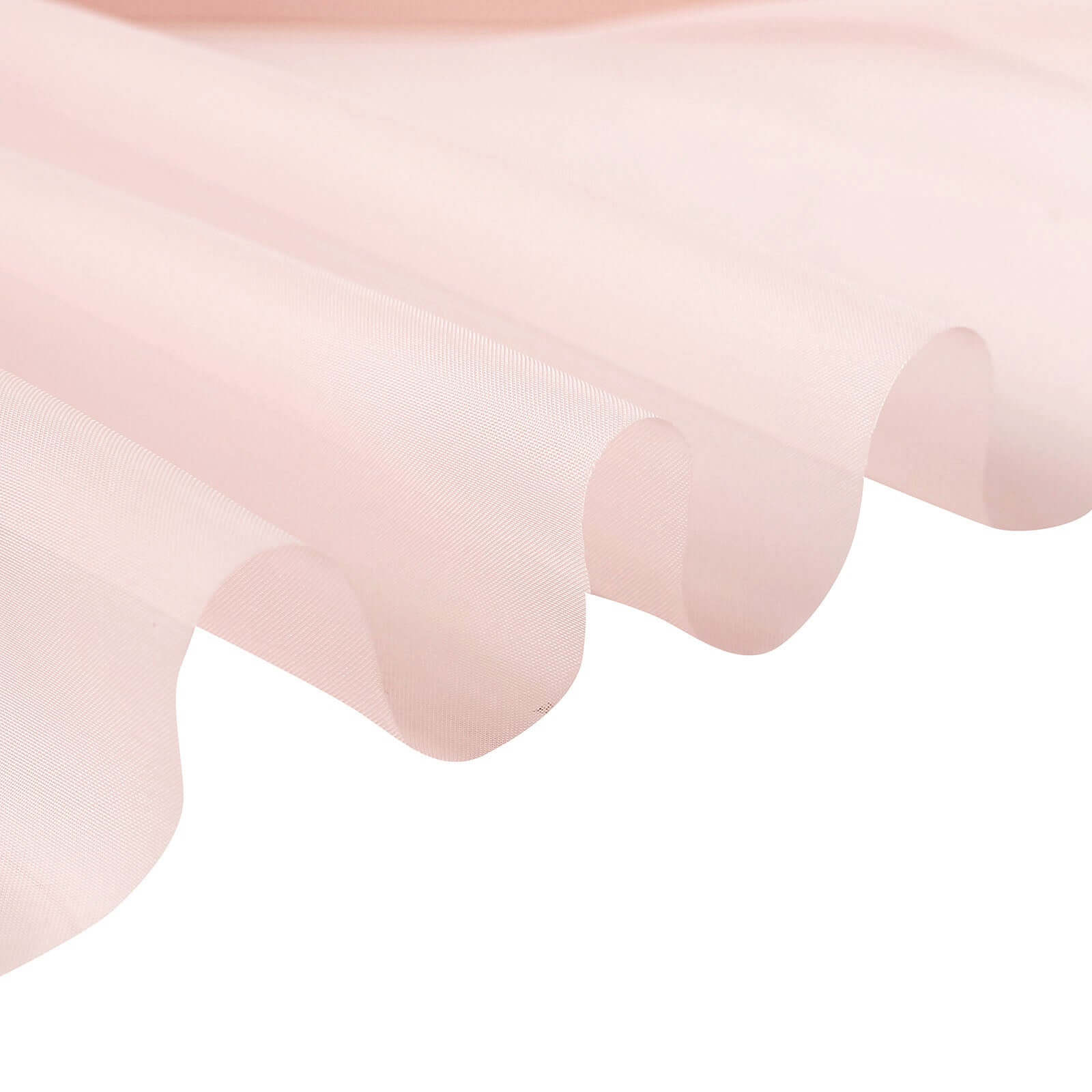 5ftx32ft Premium Blush Chiffon Curtain Panel, Durable Flame Resistant Backdrop Ceiling Drapery With Rod Pocket