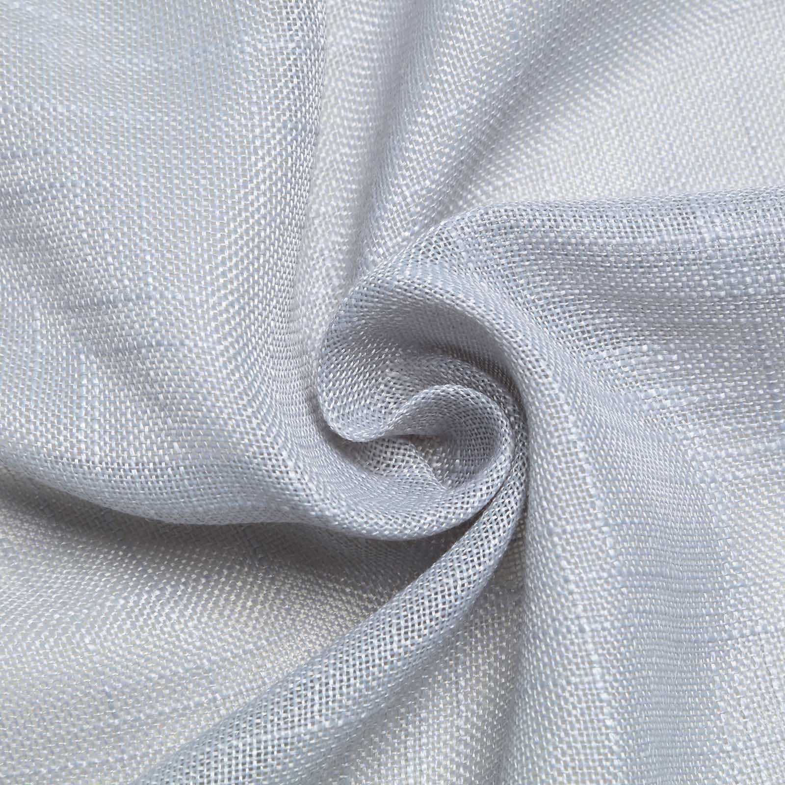 5 Pack Linen Chair Sashes 6"x108" Slubby Textured Silver - Durable Wrinkle-Resistant Decor for Weddings & Gatherings