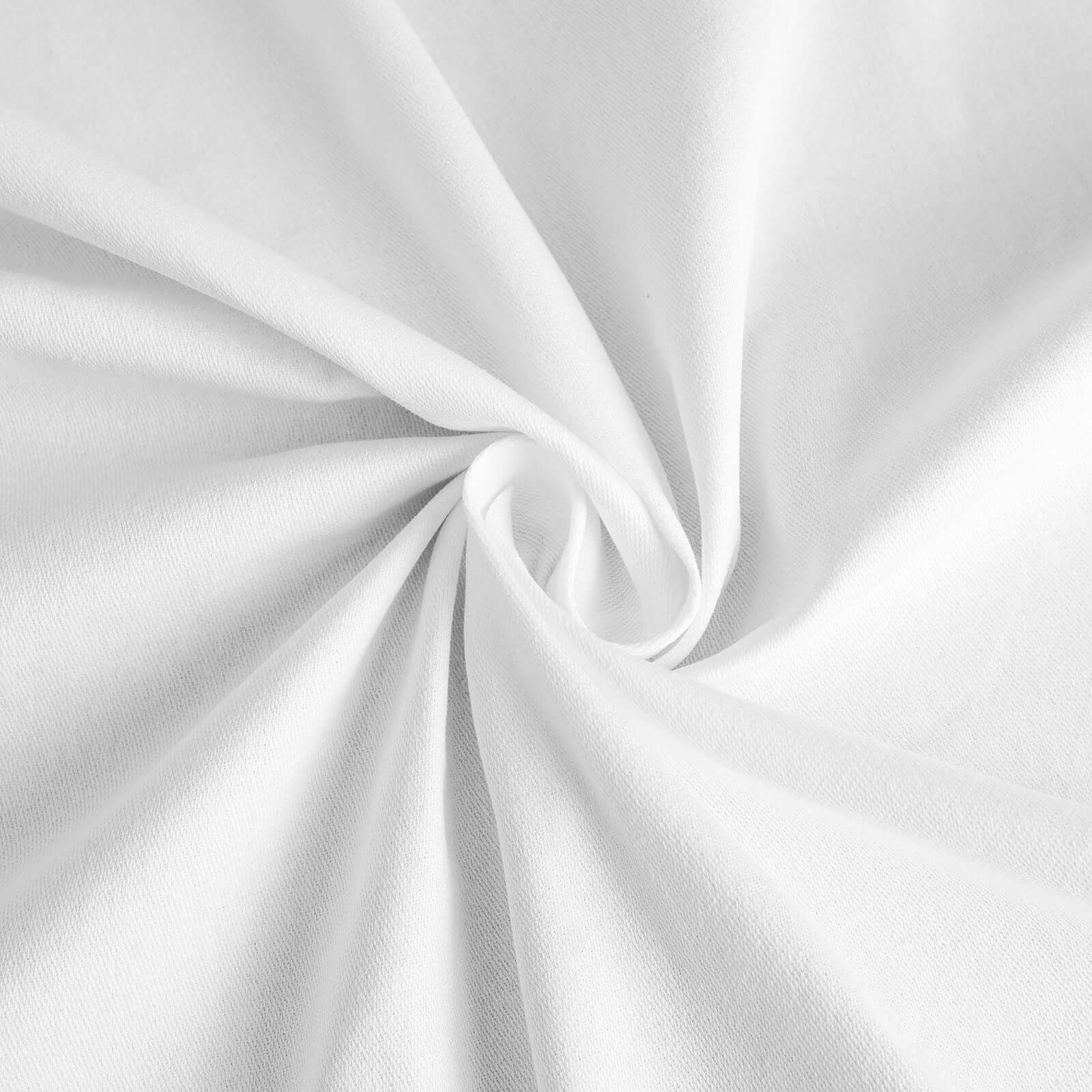 100% Cotton 70"x70" Square Tablecloth White Linen - Sophisticated, Soft & Breathable Fabric Table Cover