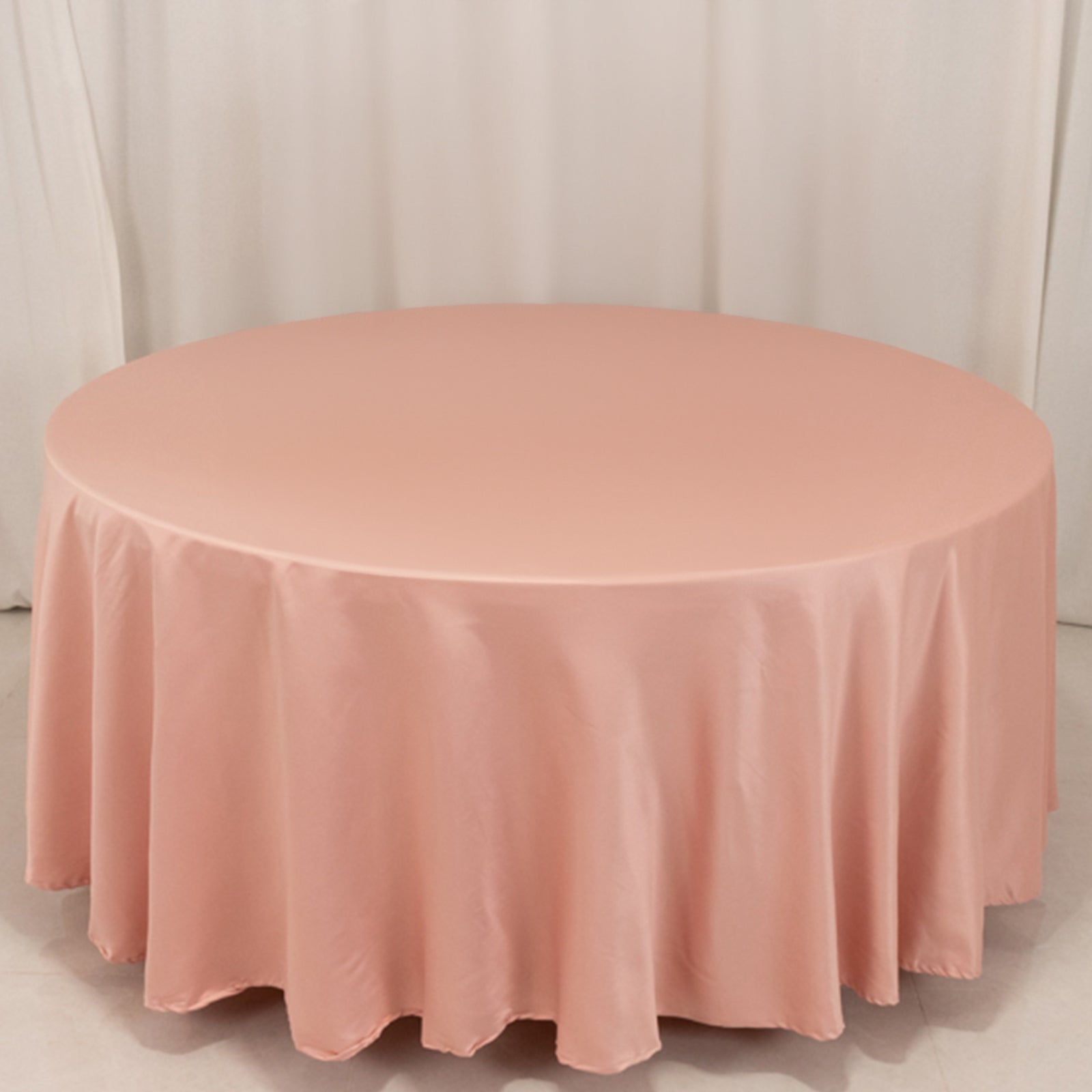 Lamour Satin 108" Round Tablecloth Dusty Rose - Durable & Silk-Like Table Cover