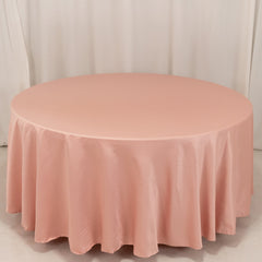 Lamour Satin 108" Round Tablecloth Dusty Rose - Durable & Silk-Like Table Cover