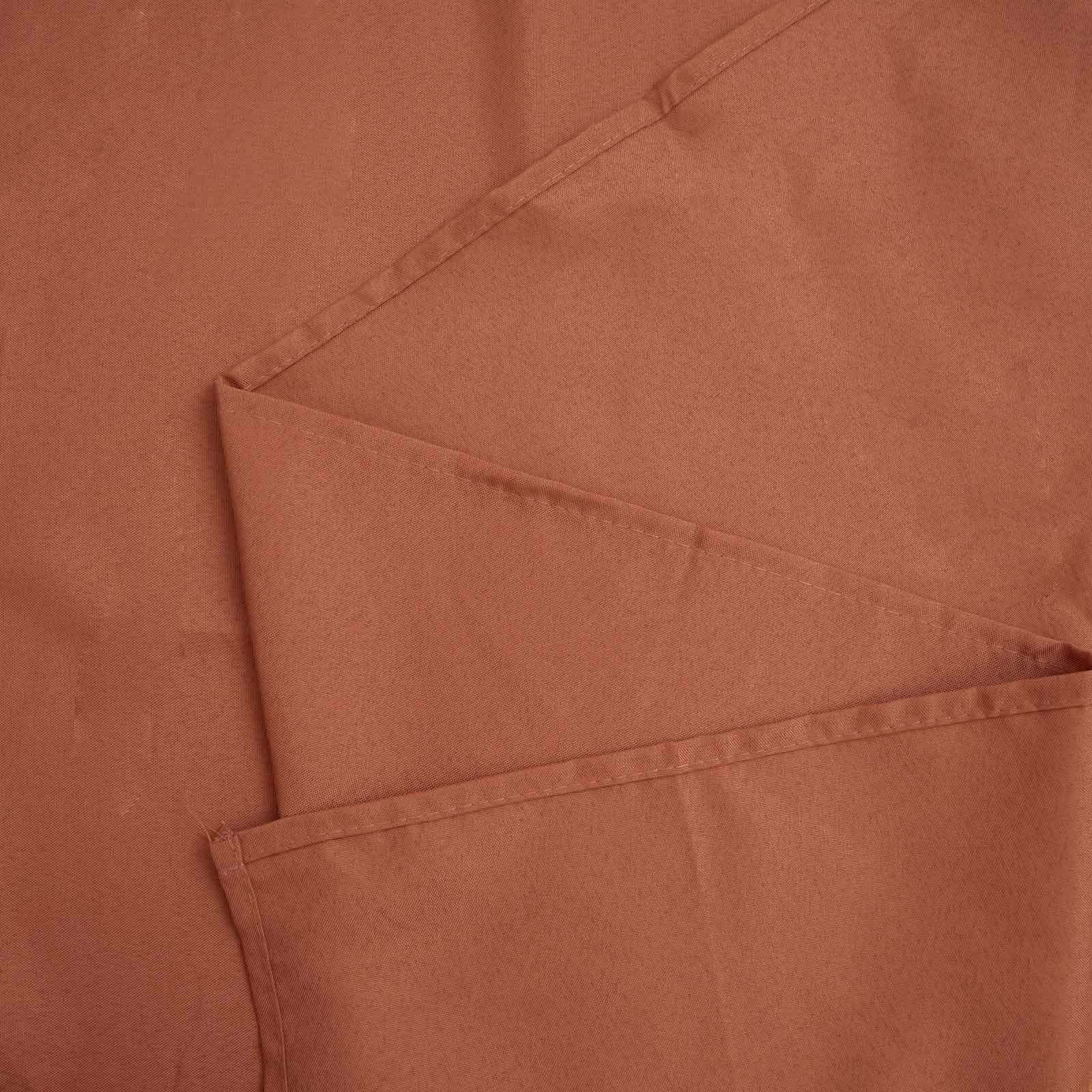 Polyester Square 90"x90" Tablecloth Terracotta (Rust) - Wrinkle-Resistant & Durable Table Cover