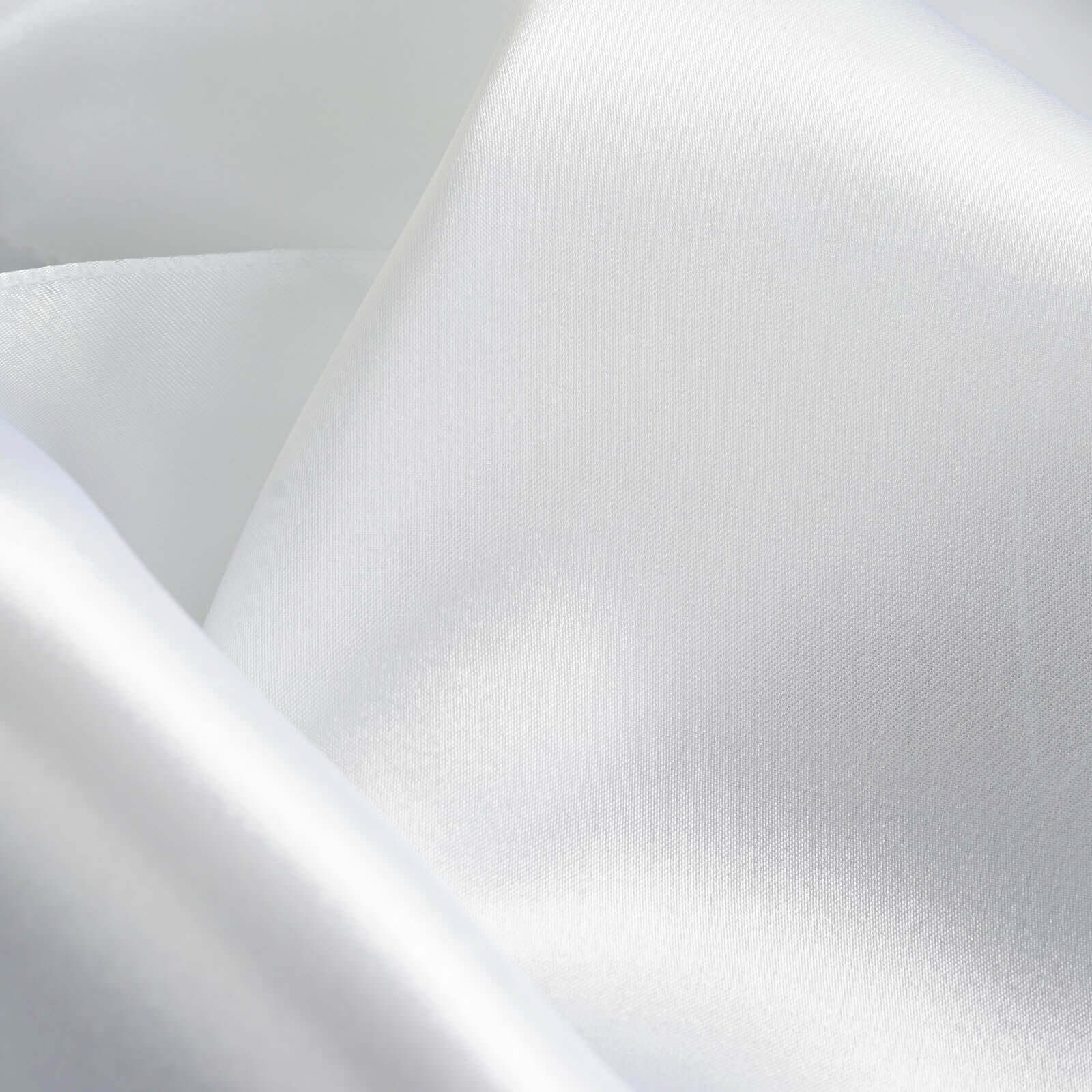 Satin 12"x108" Table Runner White - Stylish Table Linen for Weddings & Events