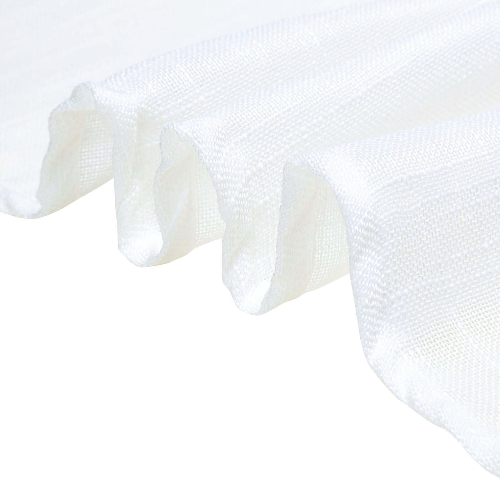 Linen 72"x72" Table Overlay Square Tablecloth White - Slubby Textured Wrinkle-Resistant Design for Stylish Occasions