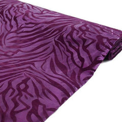 54"x10 Yards Eggplant Zebra Animal Print Taffeta Fabric Roll