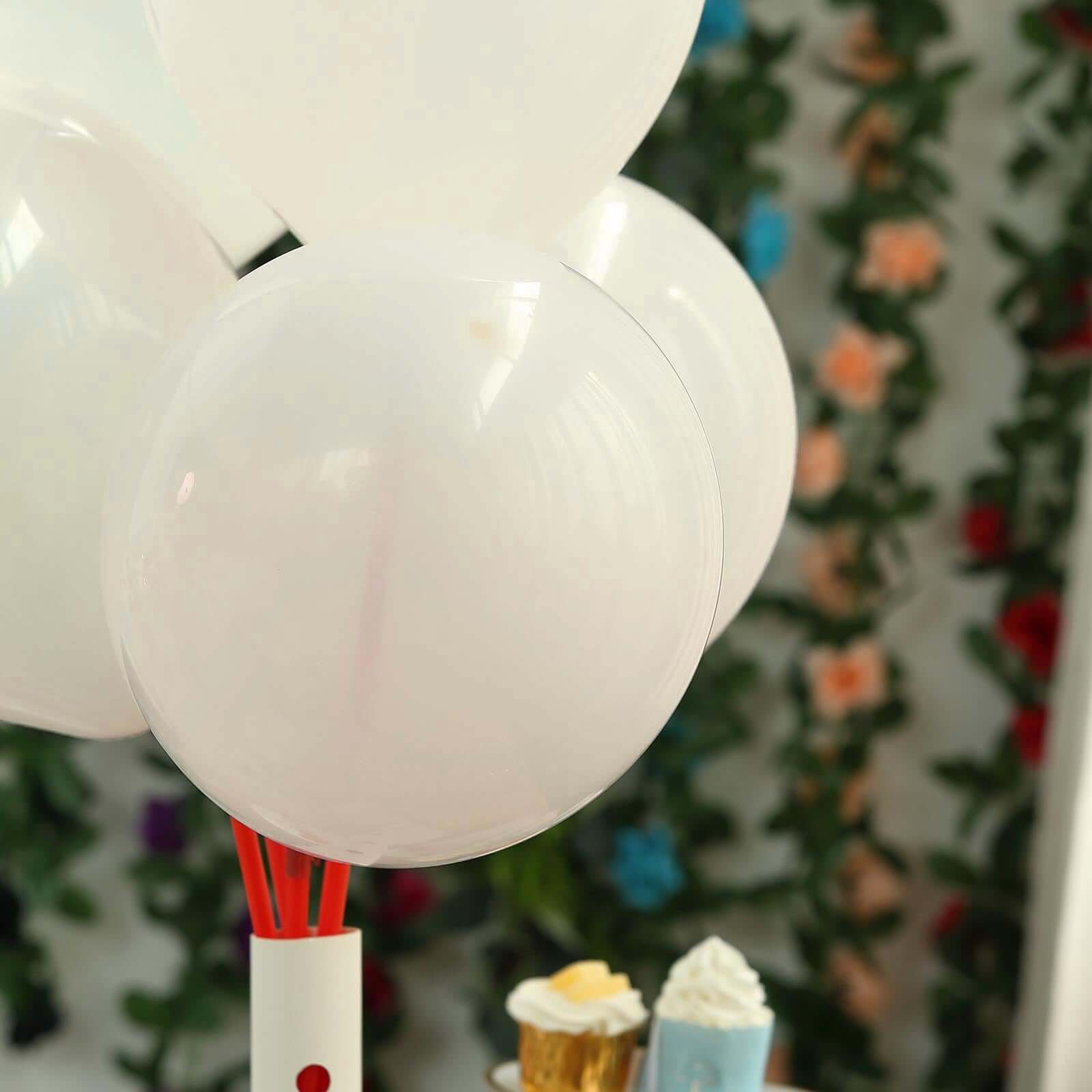 25 Pack 10" Matte Pastel Off White Helium Air Latex Party Balloons