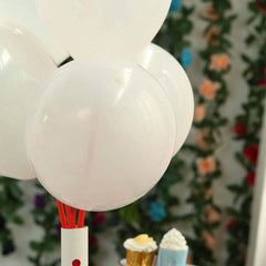 25 Pack 10" Matte Pastel Off White Helium Air Latex Party Balloons