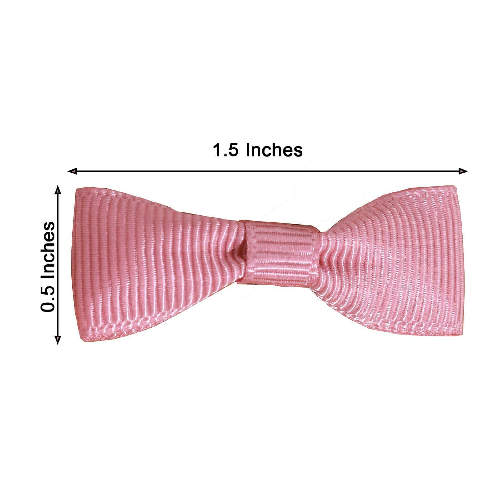 50 Pcs 1.5" Mauve Grosgrain Pre Tied Ribbon Bows, Gift Basket Party Favor Bags Decor - Polyester
