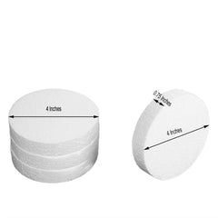 36 Pack 4" White StyroFoam Disc, DIY Polystyrene Foam Craft Supplies
