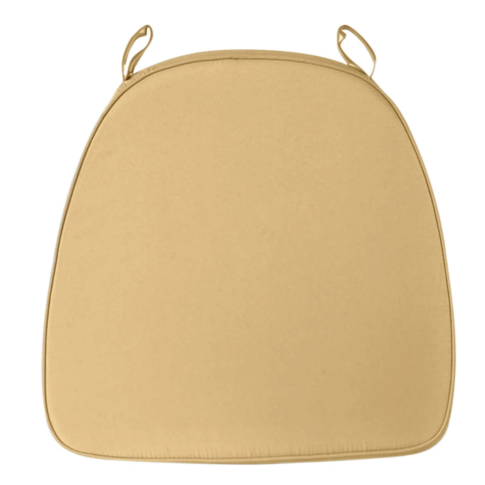 Chiavari Chair Cushion with 1.5" Thick Memory Foam and Ties Champagne - Stylish Removable Cover for Comfort