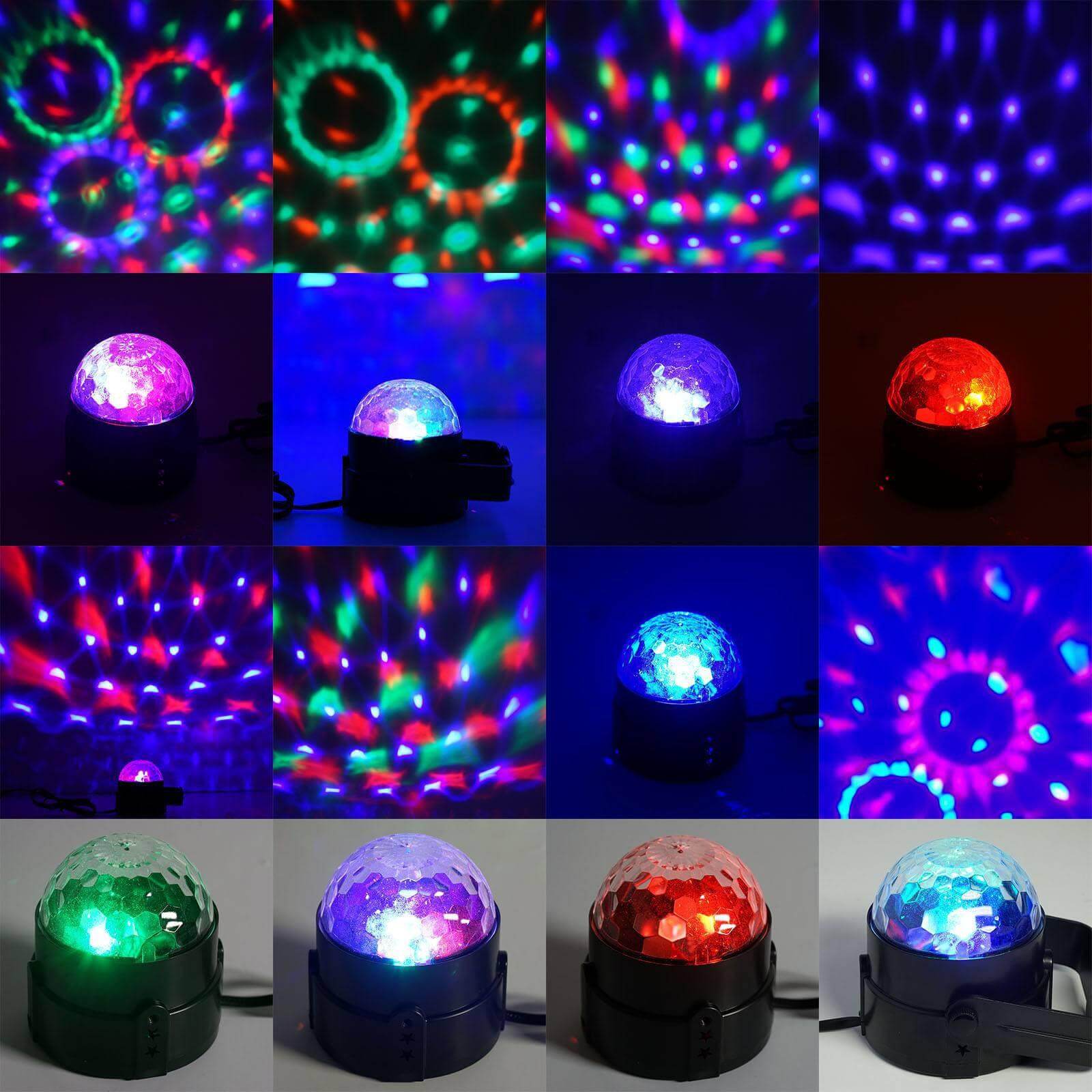 Honeycomb Sound Activated Party Disco Ball RGB Stage Light
